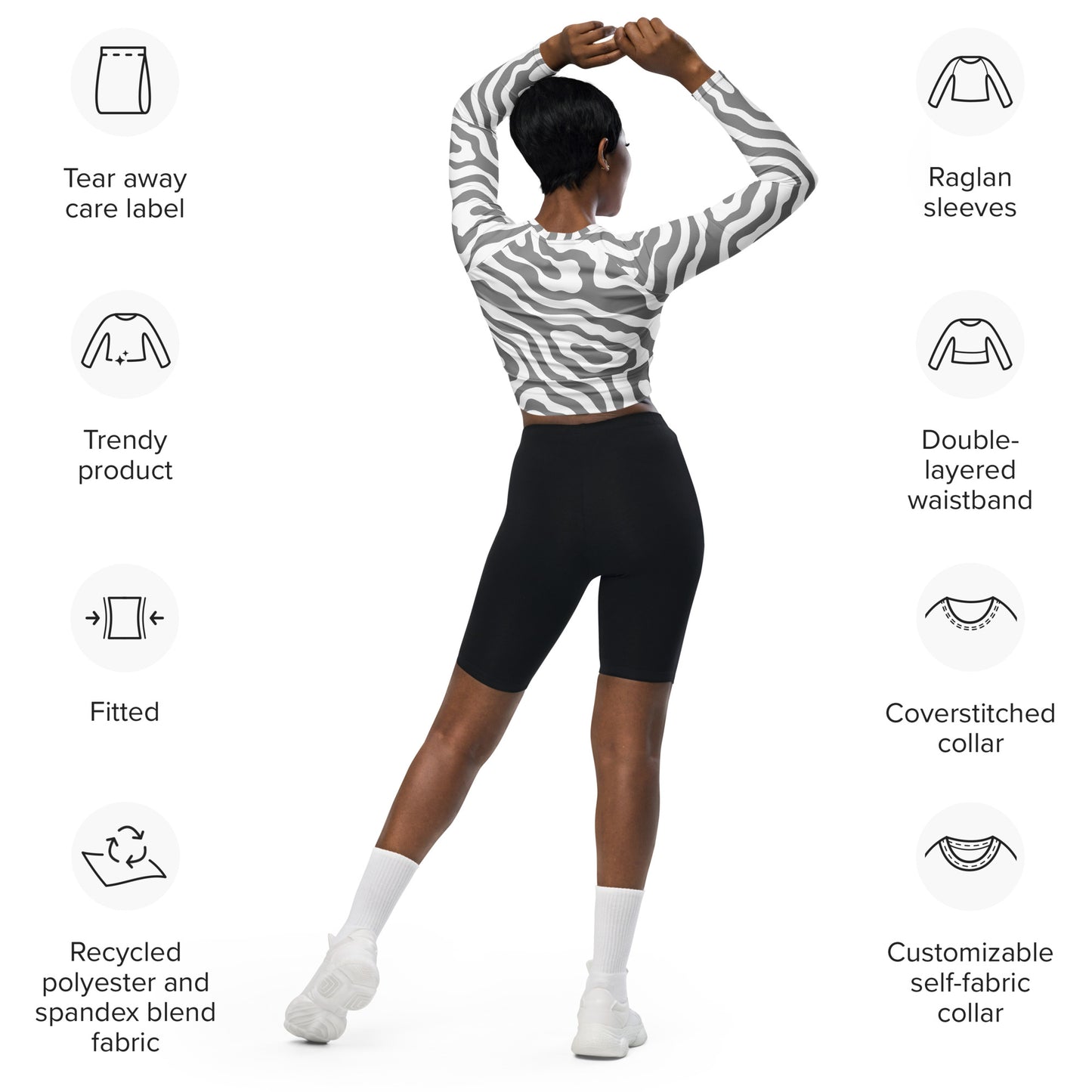 PRANA Recycled long-sleeve crop top