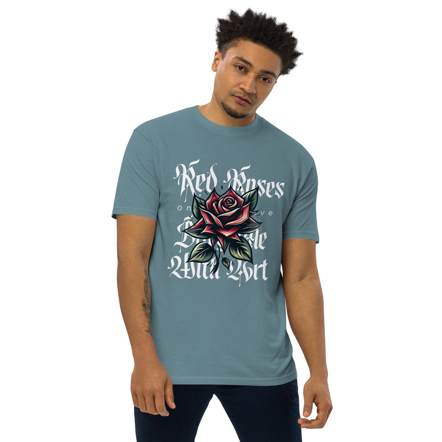 RED ROSES heavyweight tee