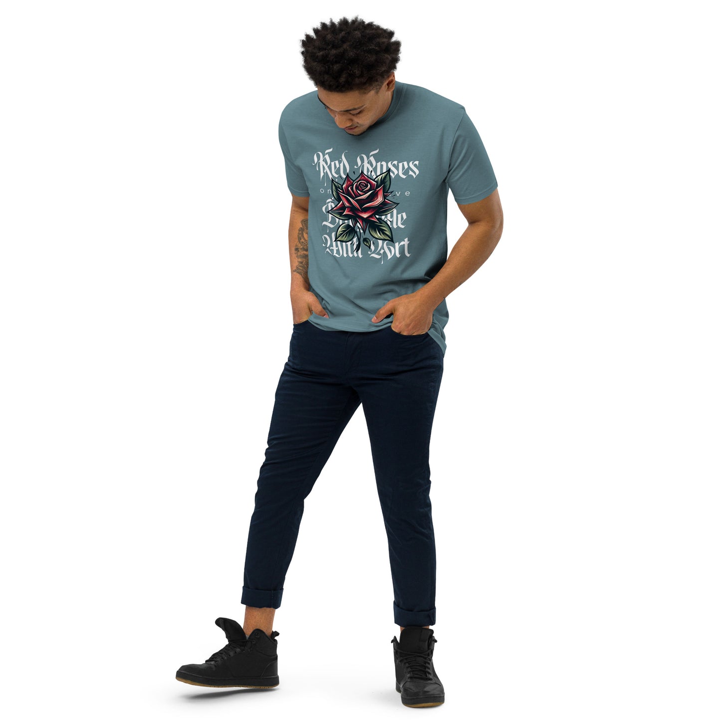 RED ROSES heavyweight tee