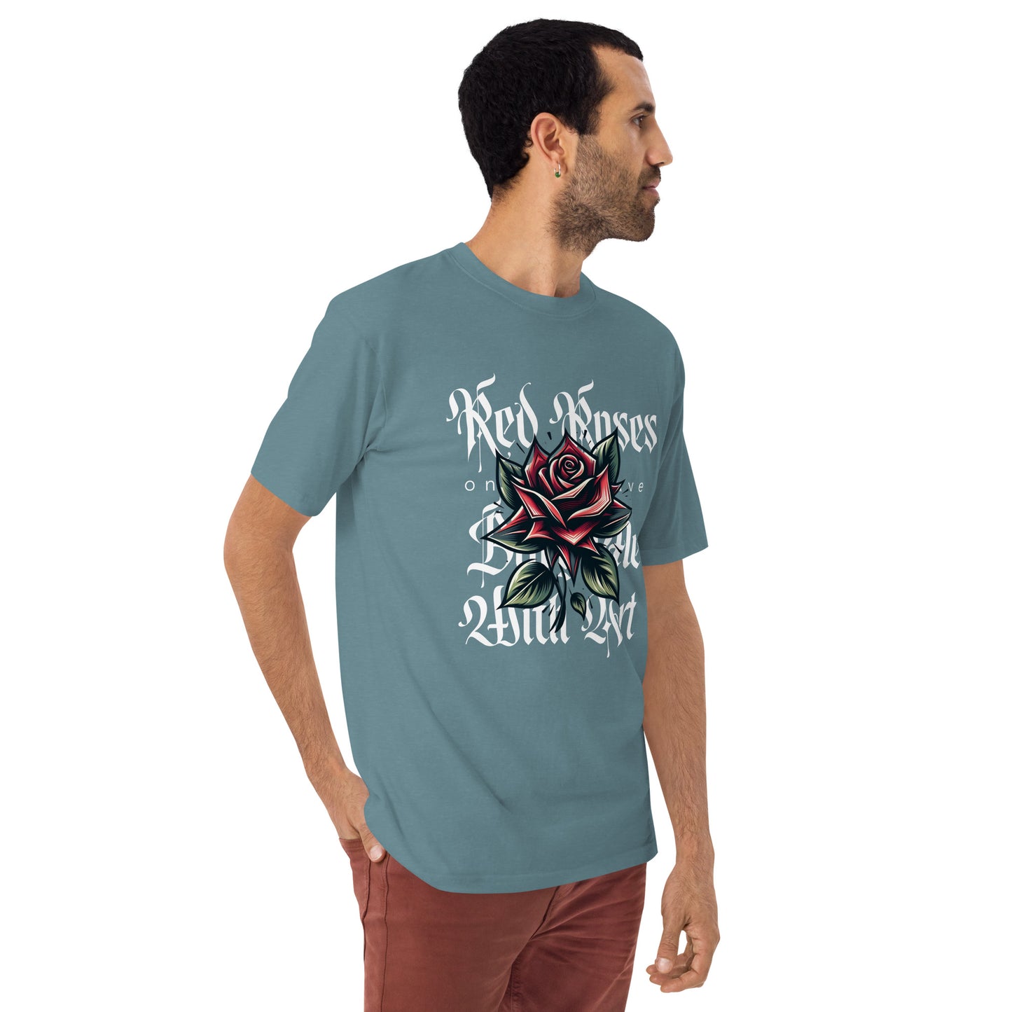 RED ROSES heavyweight tee