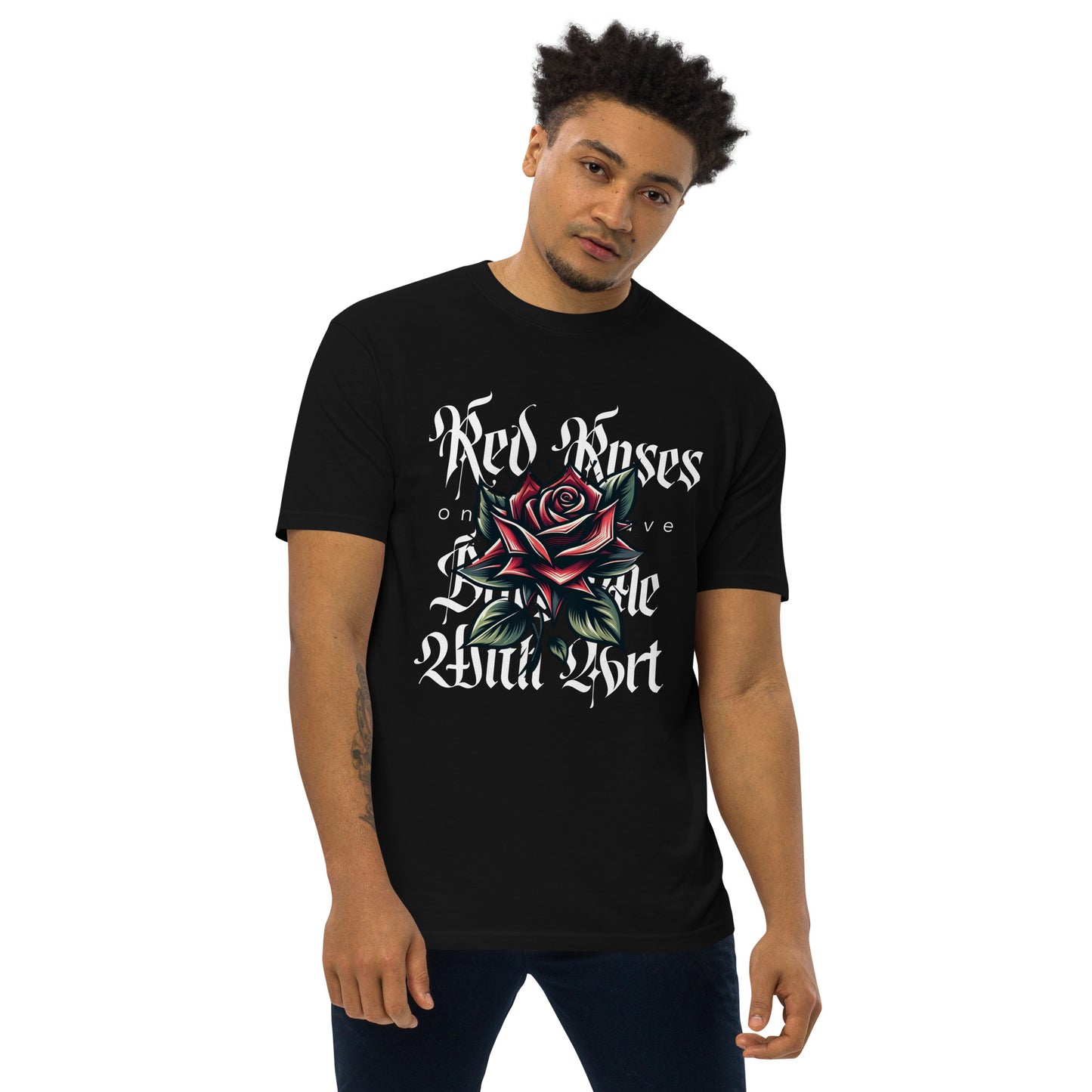 RED ROSES heavyweight tee