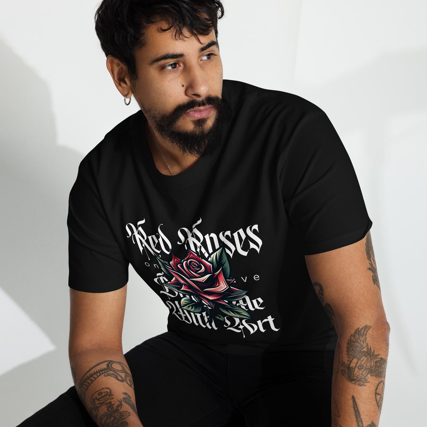 RED ROSES heavyweight tee