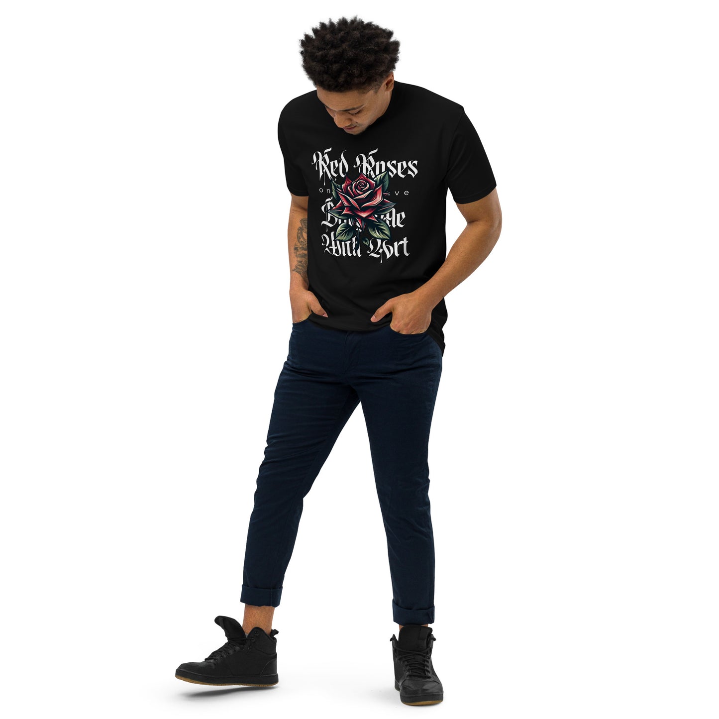 RED ROSES heavyweight tee