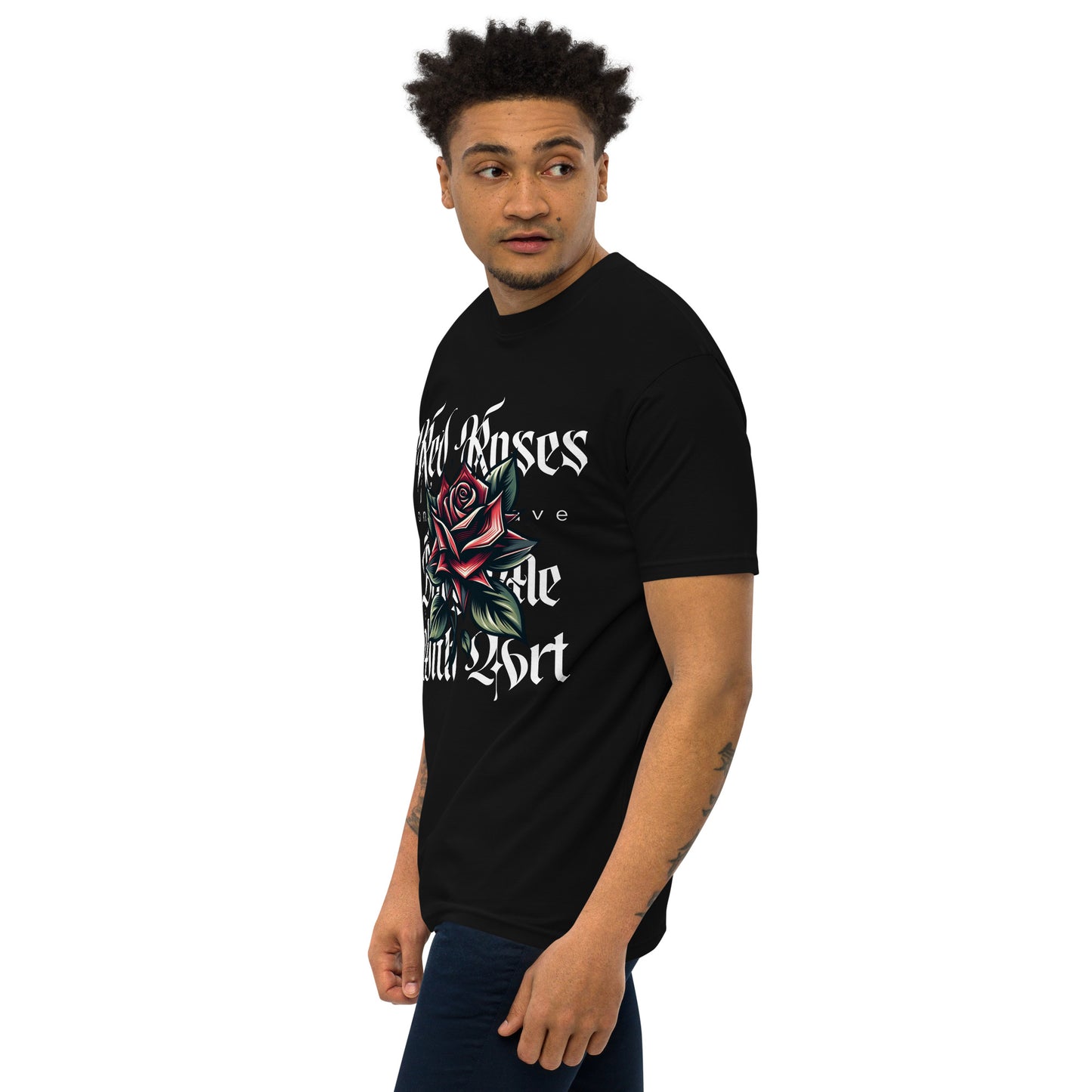 RED ROSES heavyweight tee
