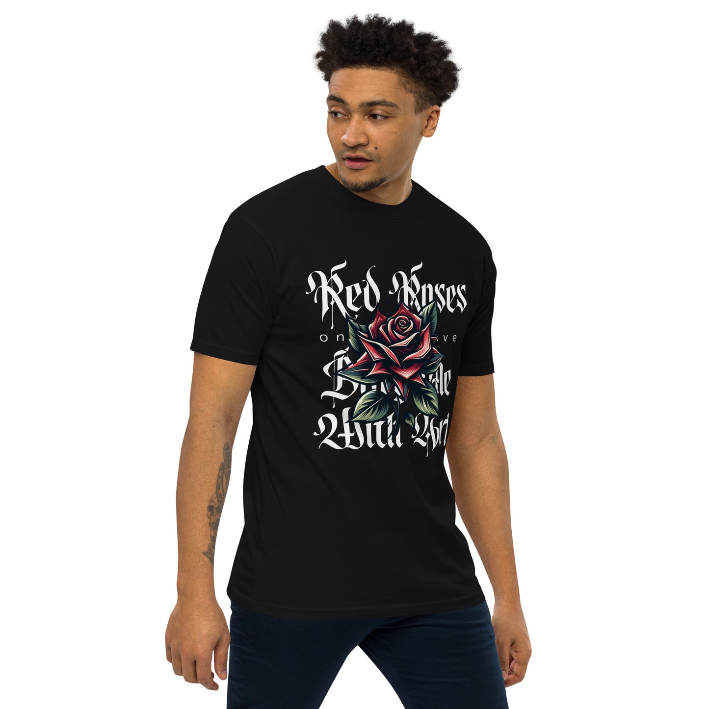 RED ROSES heavyweight tee