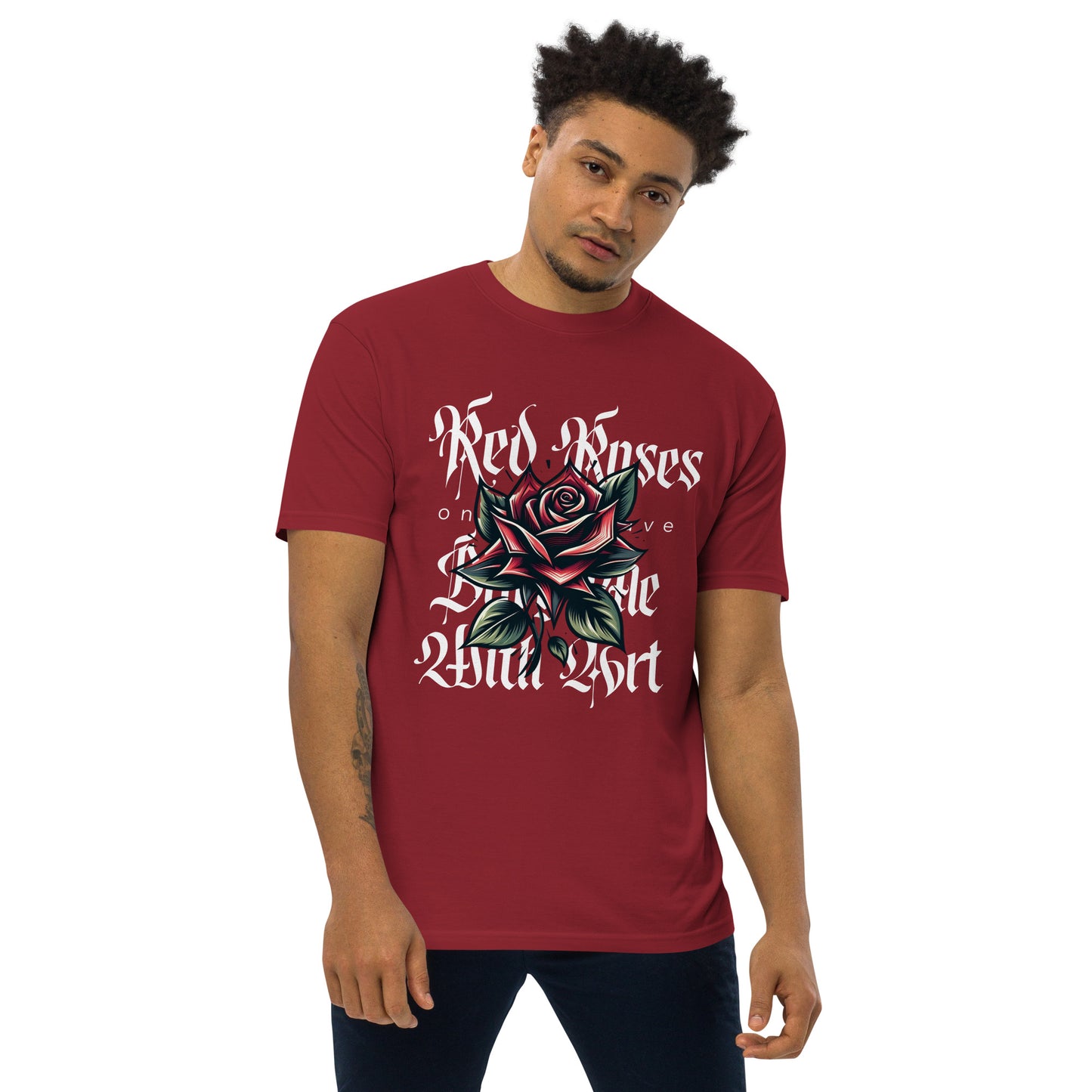 RED ROSES heavyweight tee