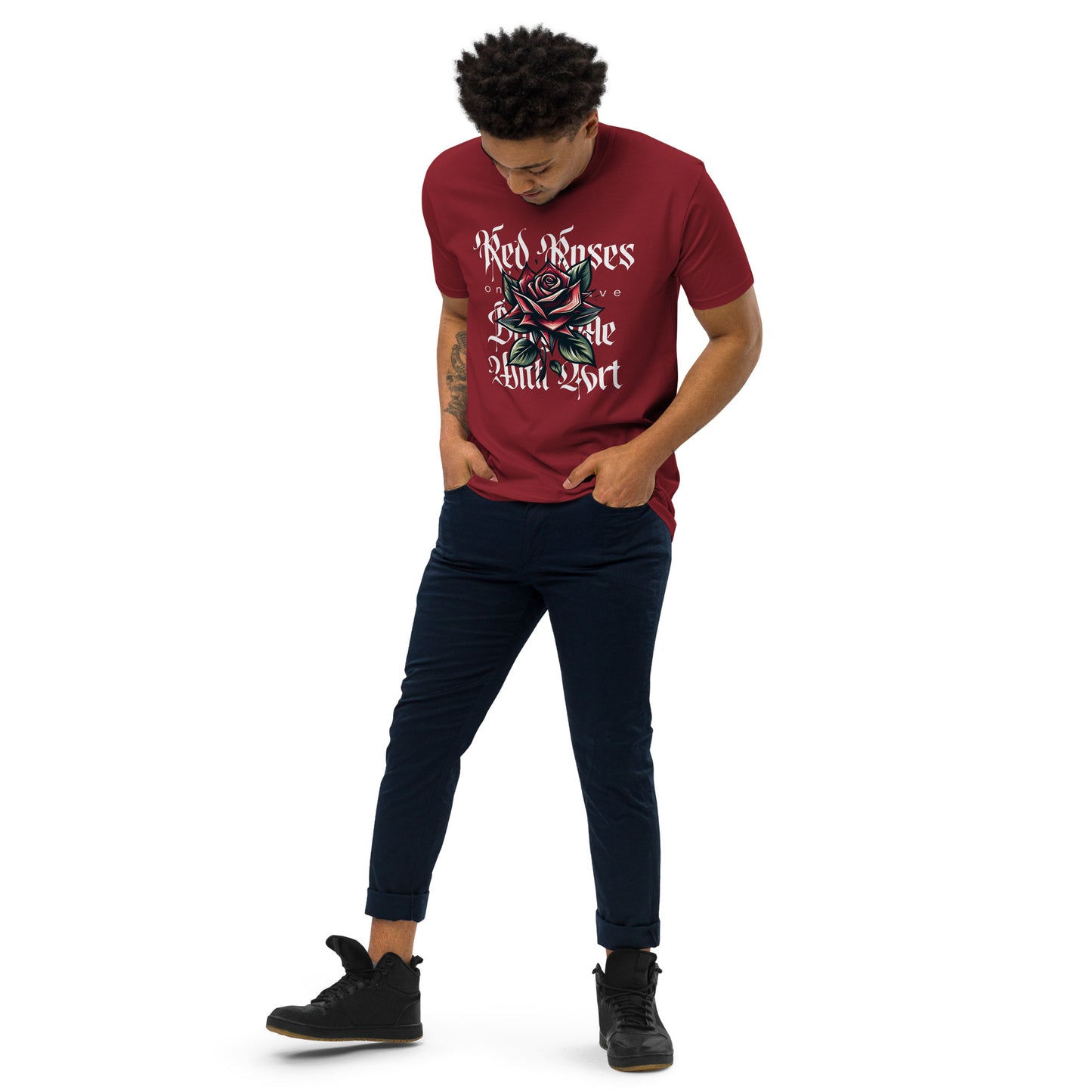 RED ROSES heavyweight tee