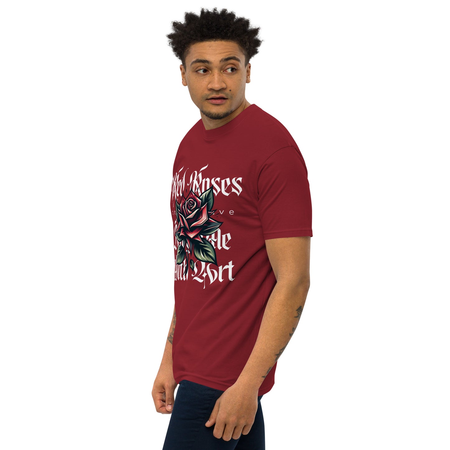 RED ROSES heavyweight tee