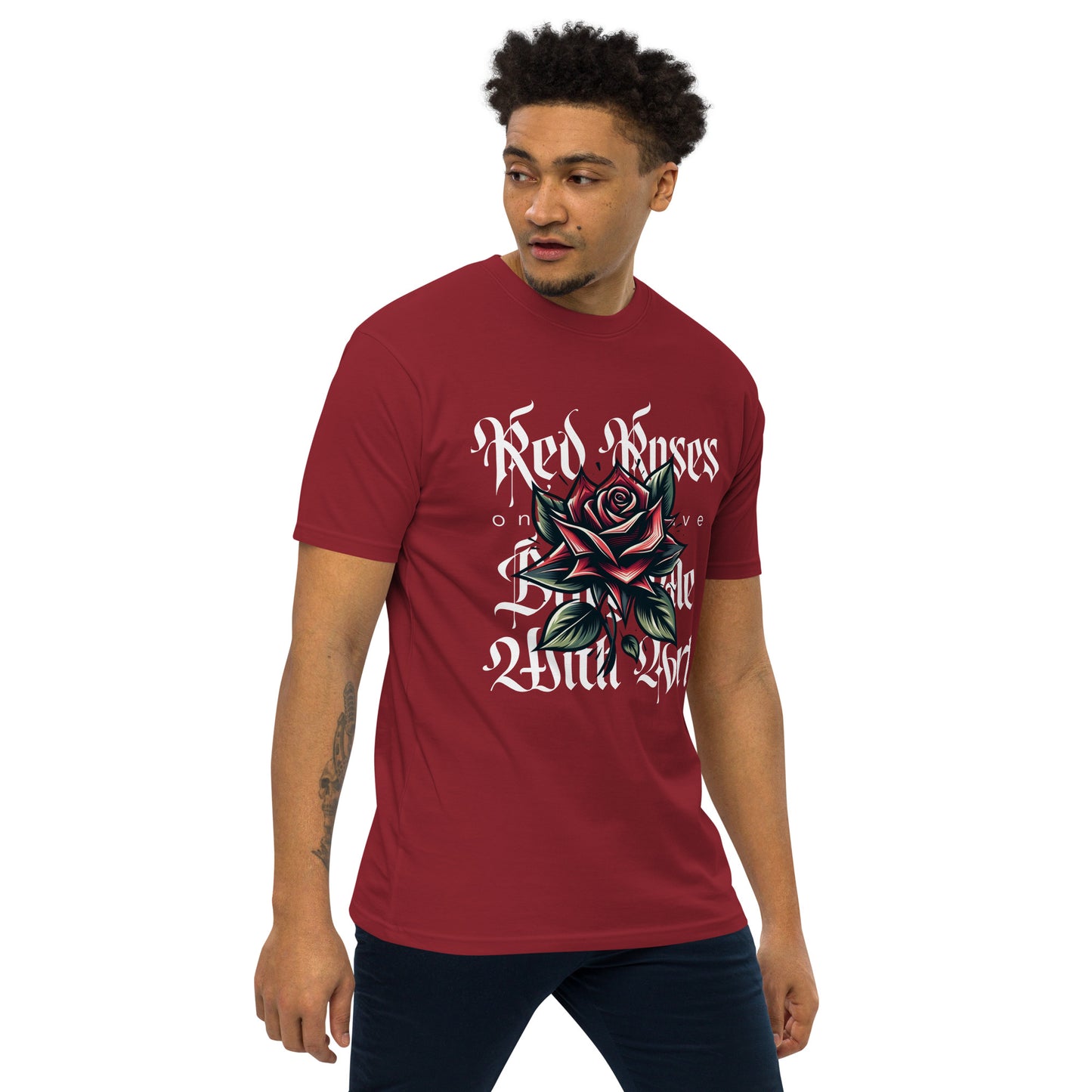 RED ROSES heavyweight tee