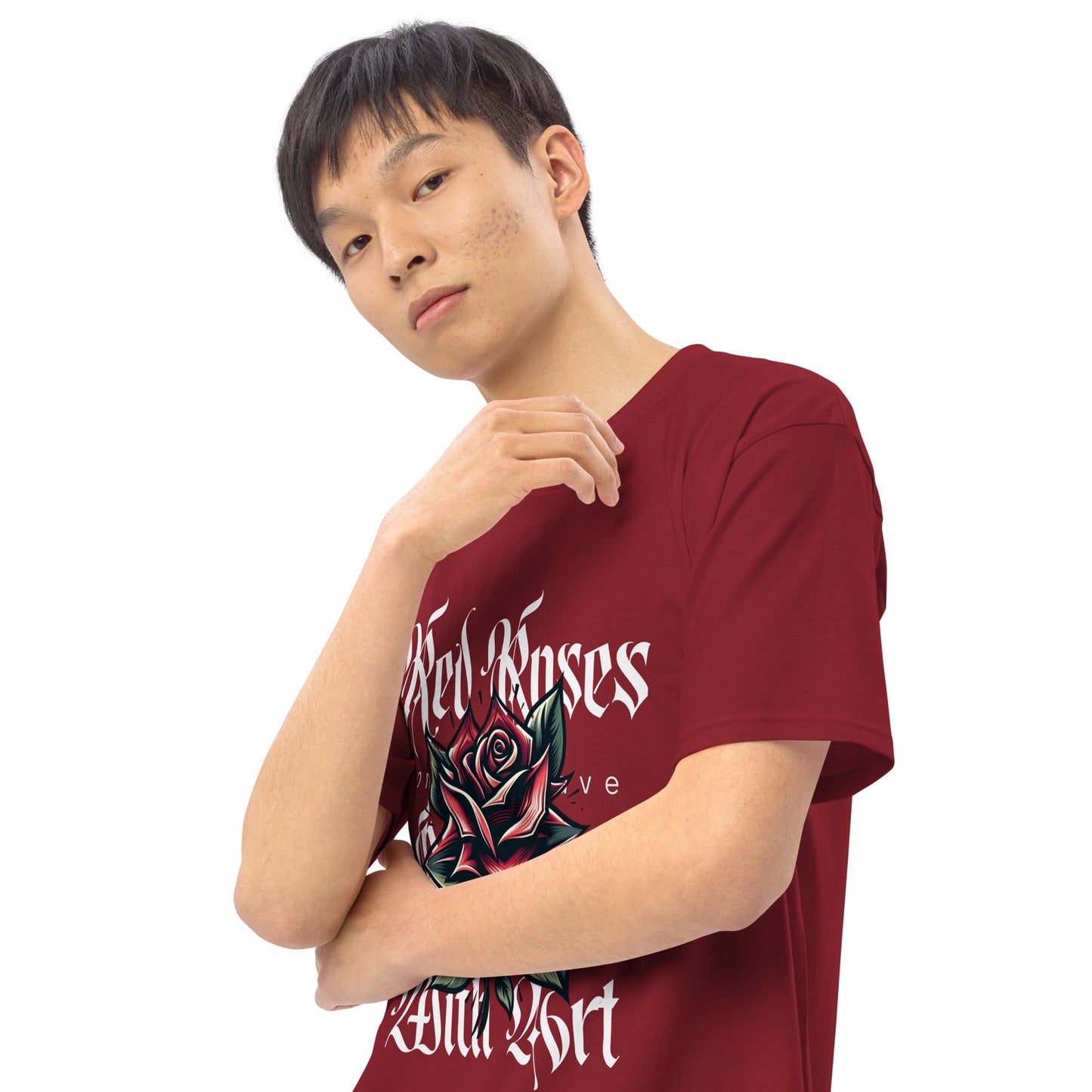 RED ROSES heavyweight tee