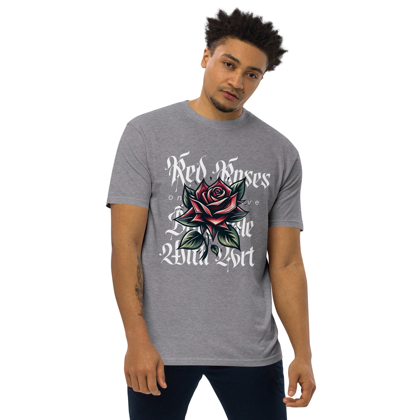 RED ROSES heavyweight tee