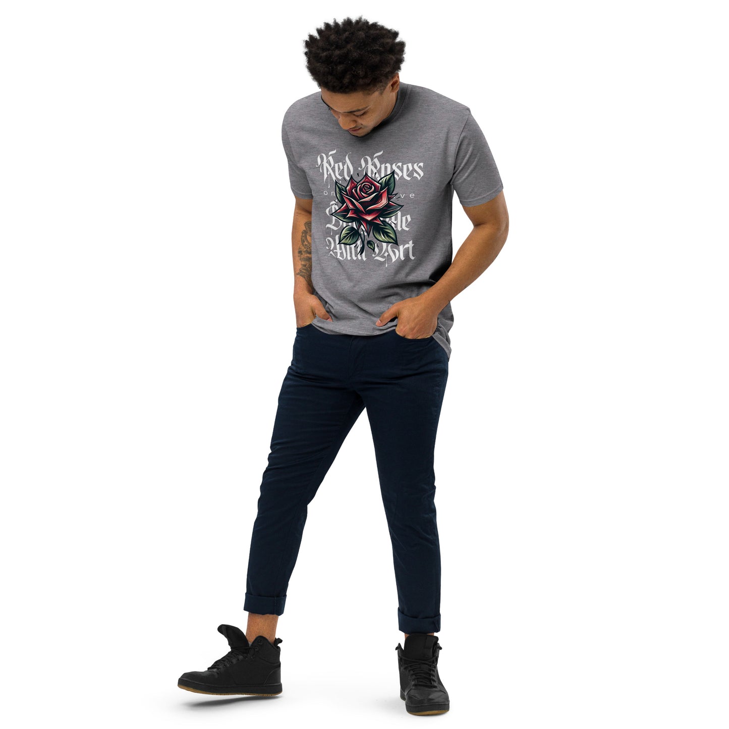 RED ROSES heavyweight tee