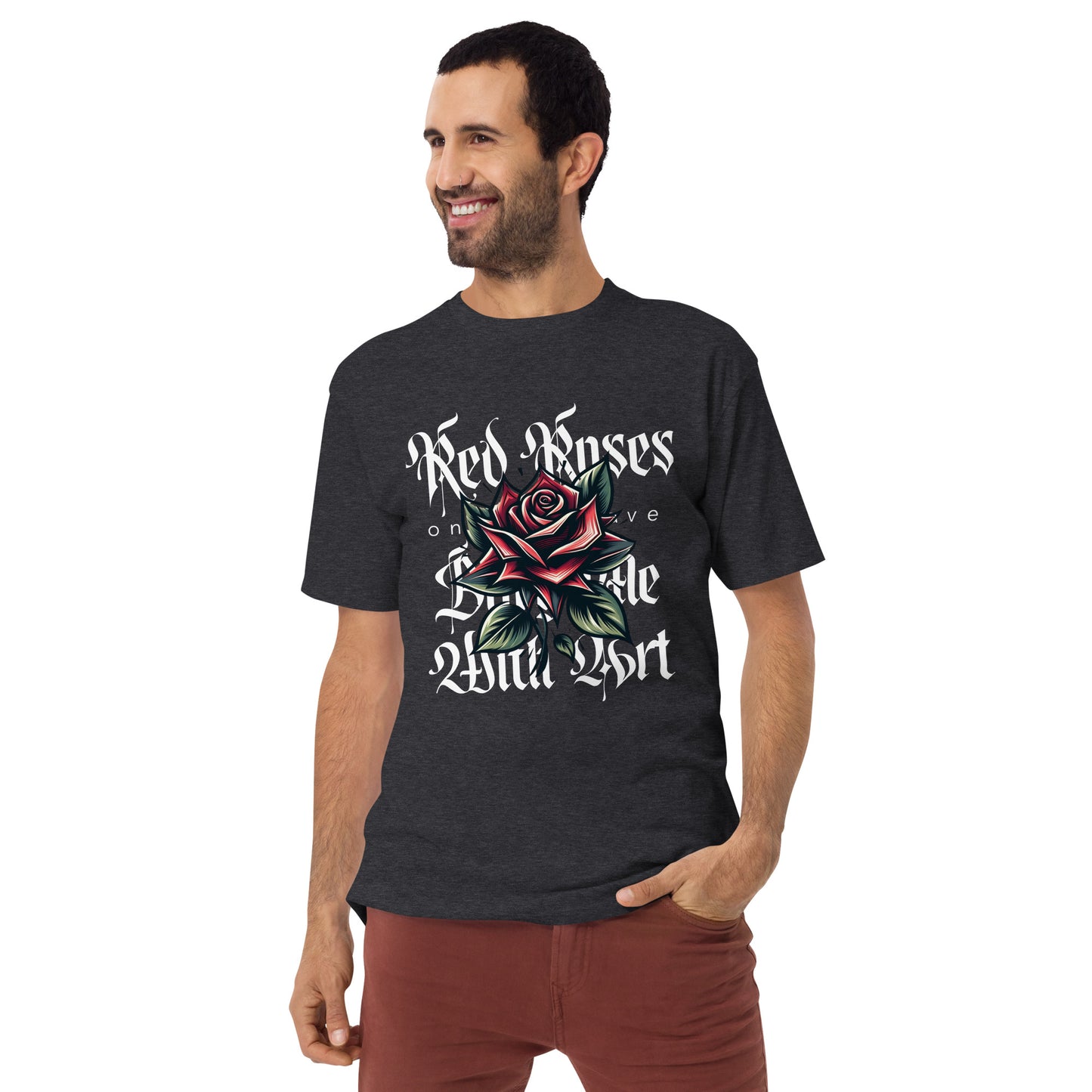 RED ROSES heavyweight tee