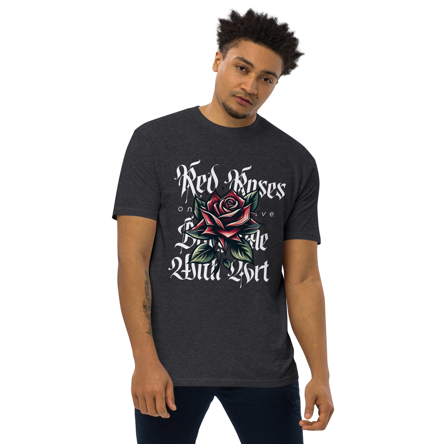 RED ROSES heavyweight tee