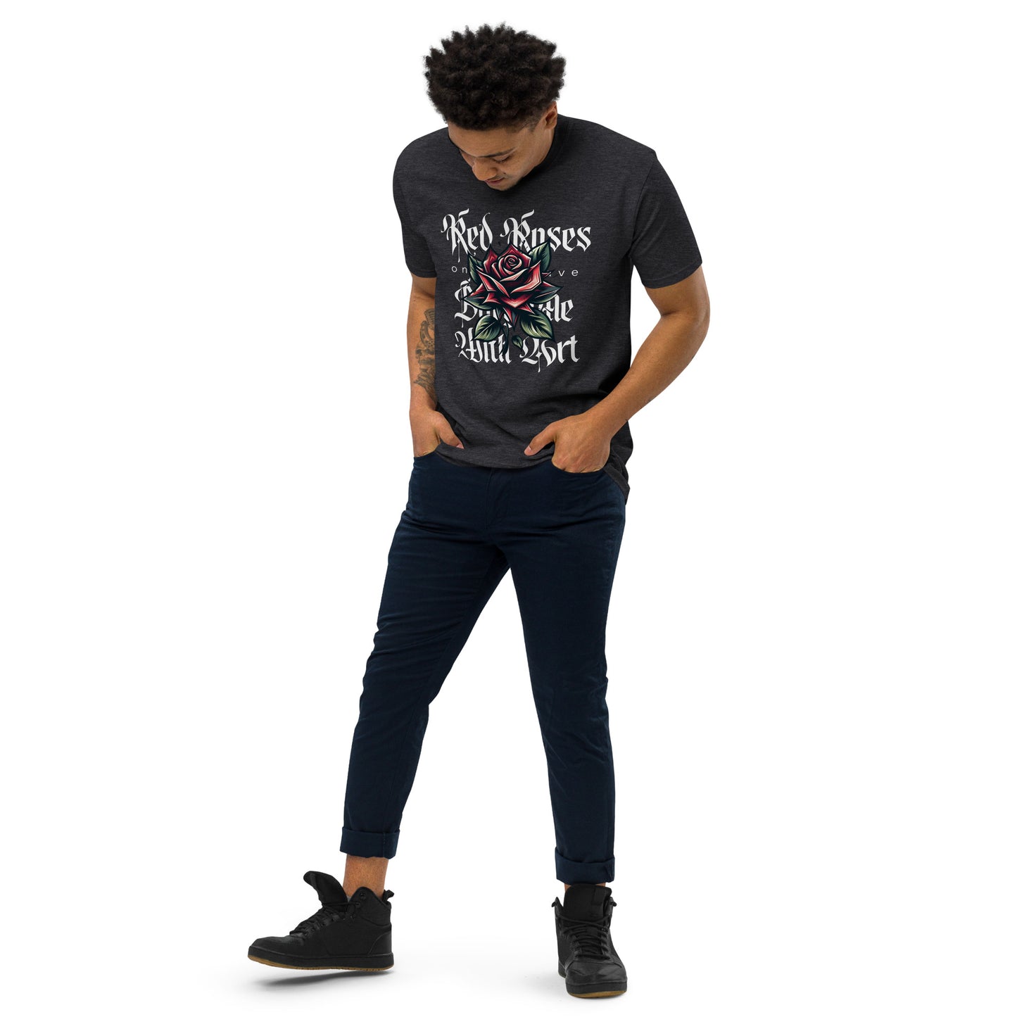RED ROSES heavyweight tee