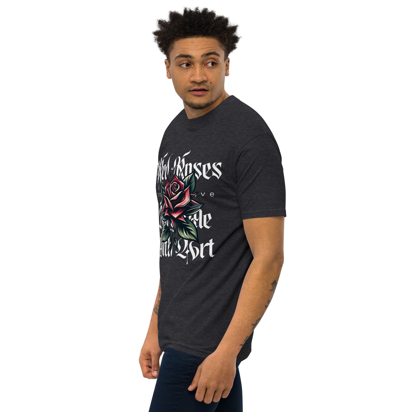 RED ROSES heavyweight tee