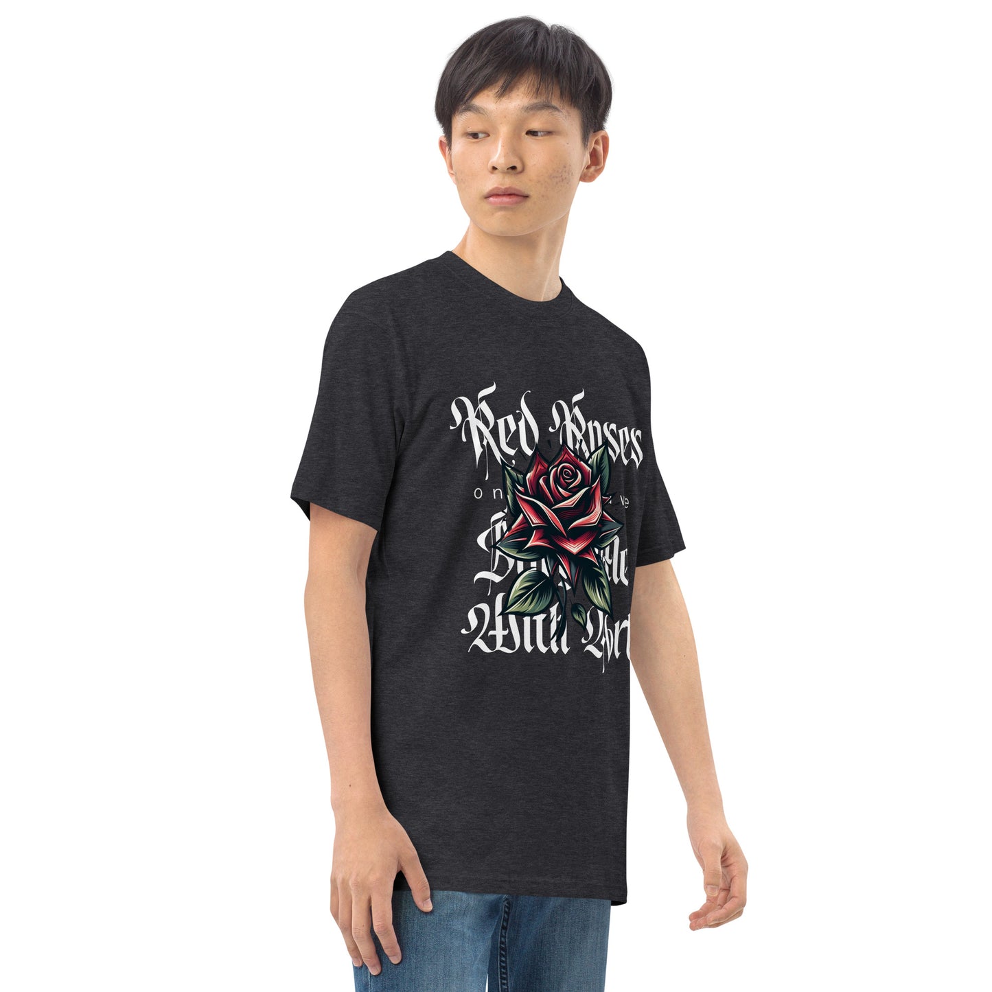 RED ROSES heavyweight tee