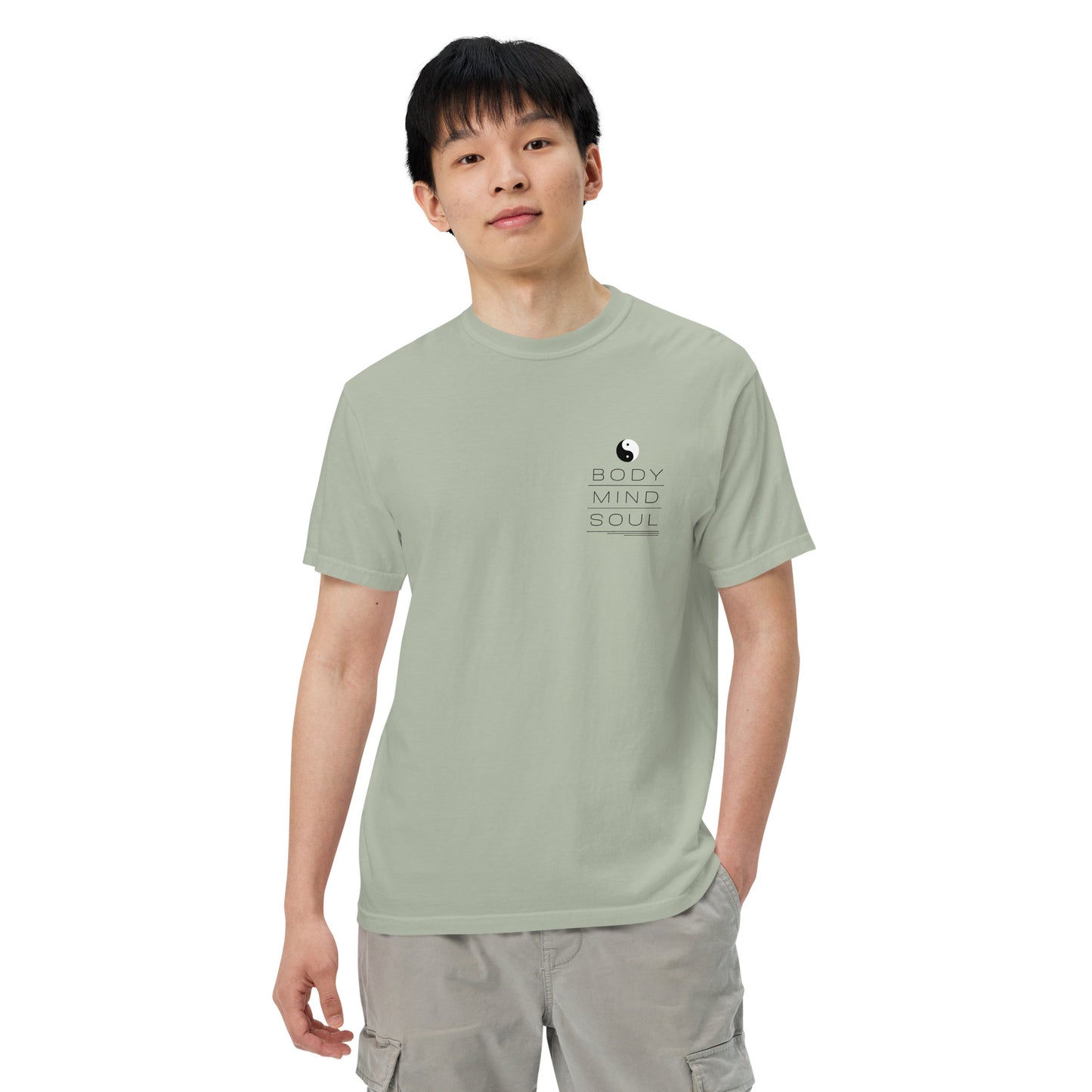 BODY MIND SOUL heavyweight t-shirt (black details)