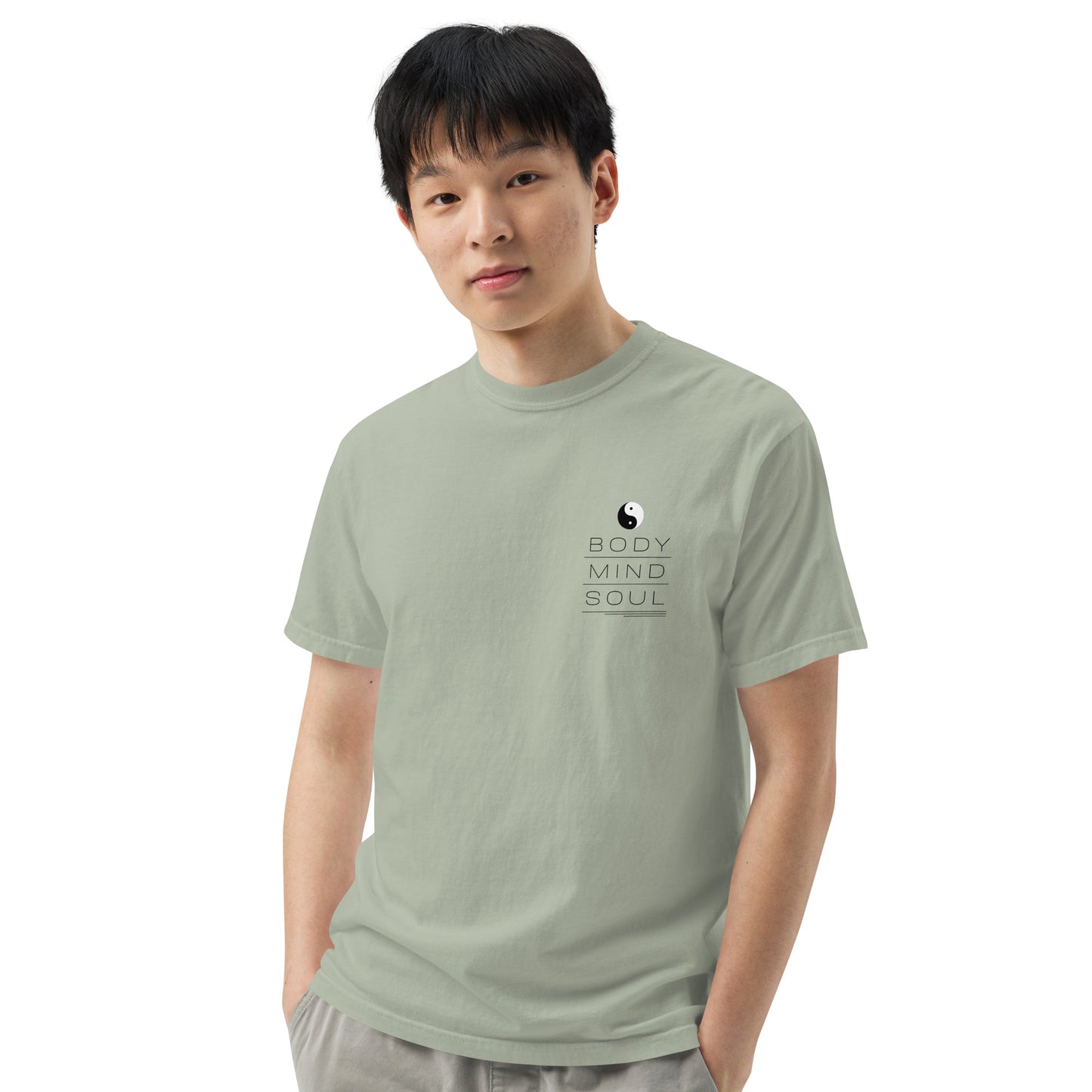 BODY MIND SOUL heavyweight t-shirt (black details)