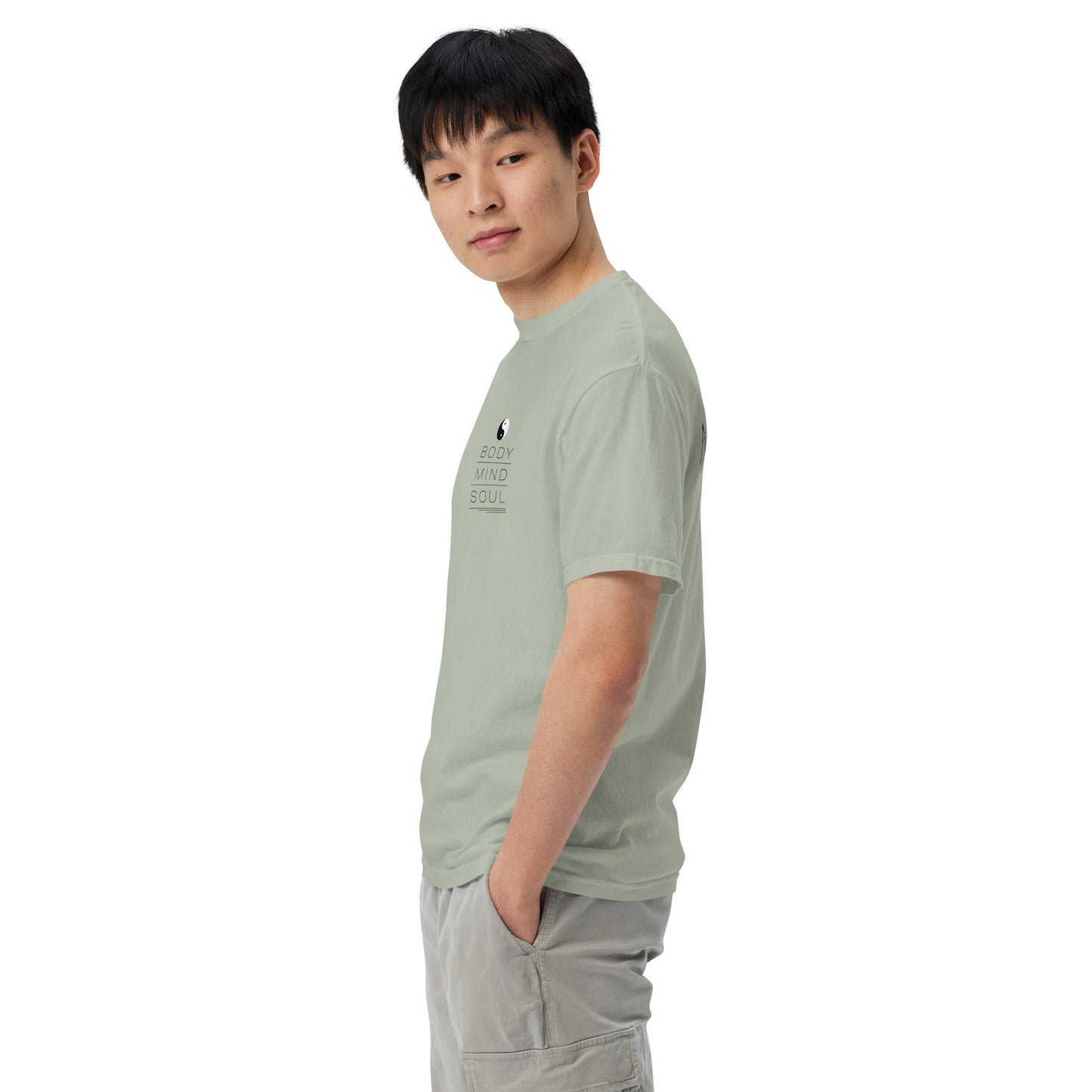 BODY MIND SOUL heavyweight t-shirt (black details)