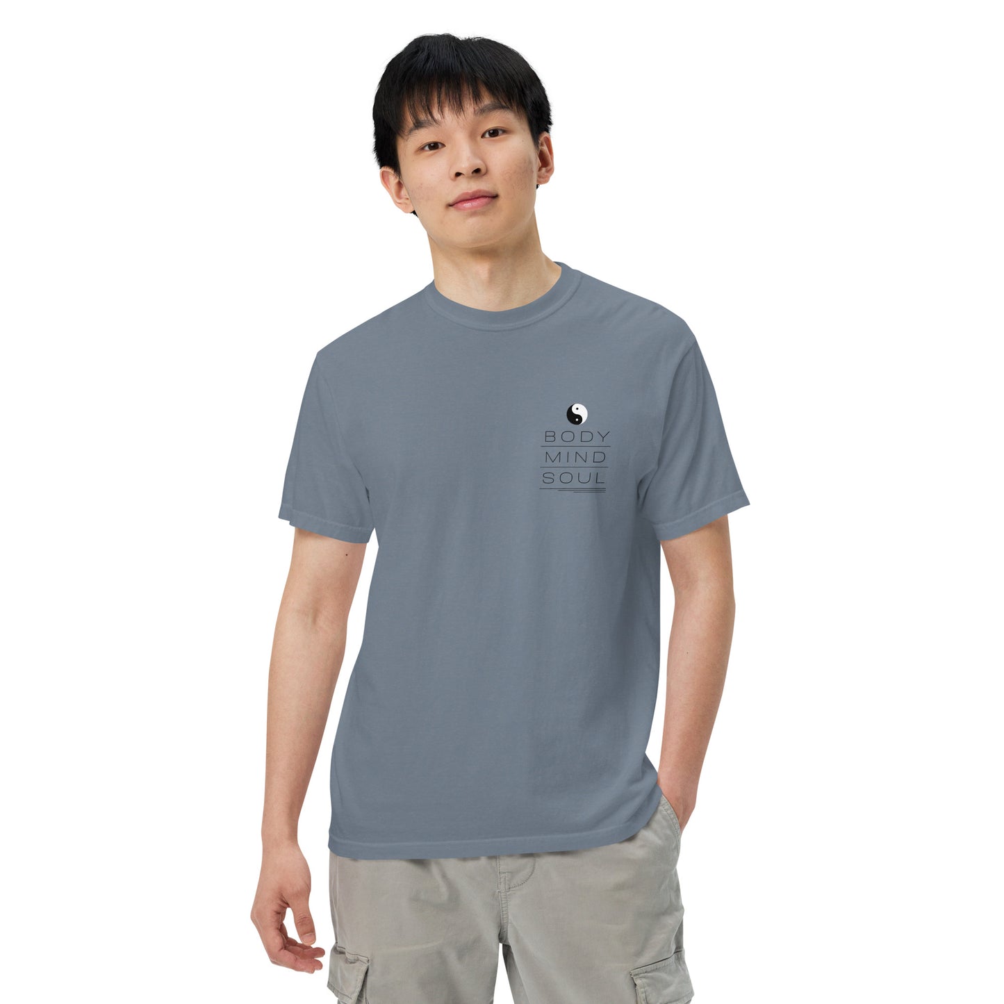 BODY MIND SOUL heavyweight t-shirt (black details)