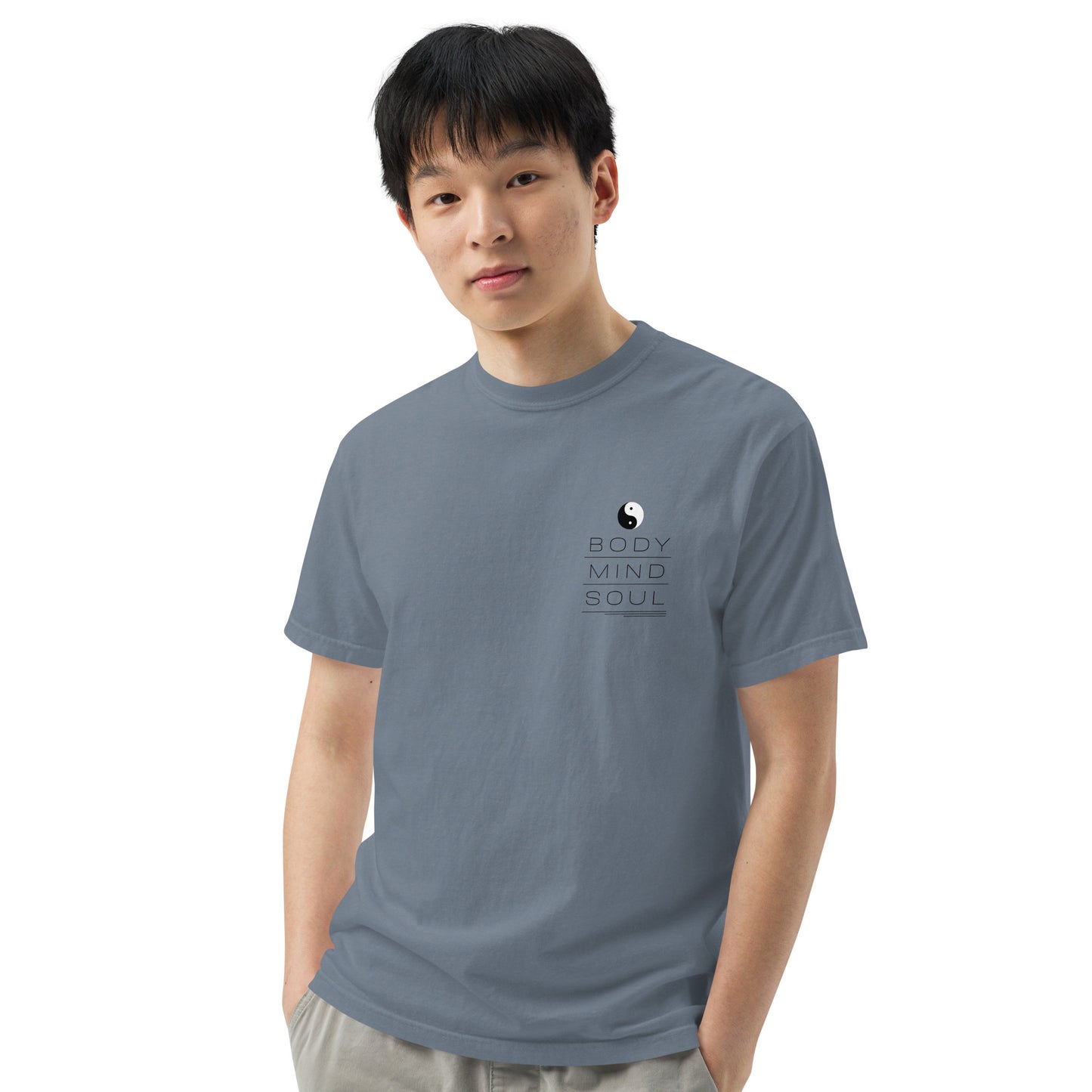 BODY MIND SOUL heavyweight t-shirt (black details)