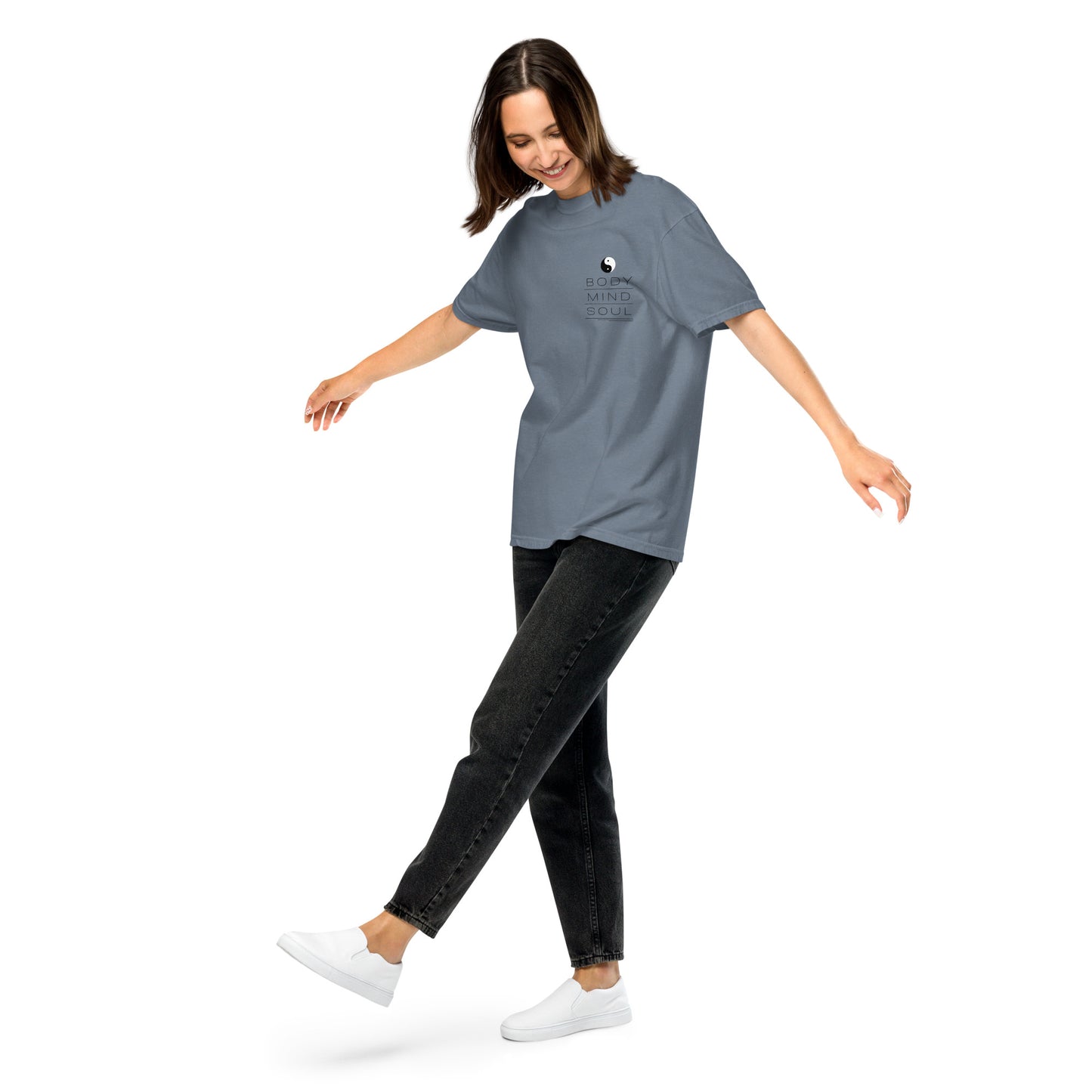 BODY MIND SOUL heavyweight t-shirt (black details)
