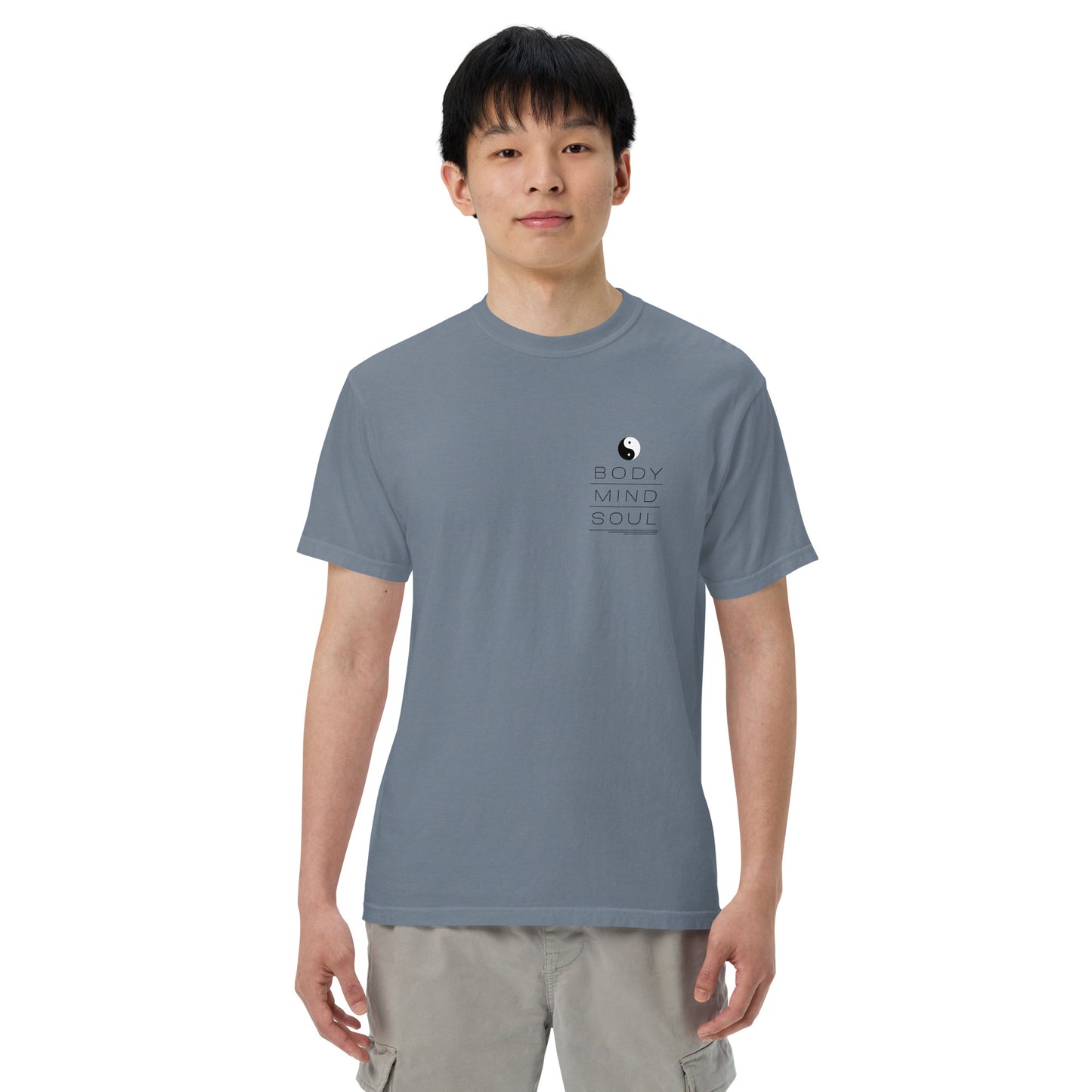 BODY MIND SOUL heavyweight t-shirt (black details)