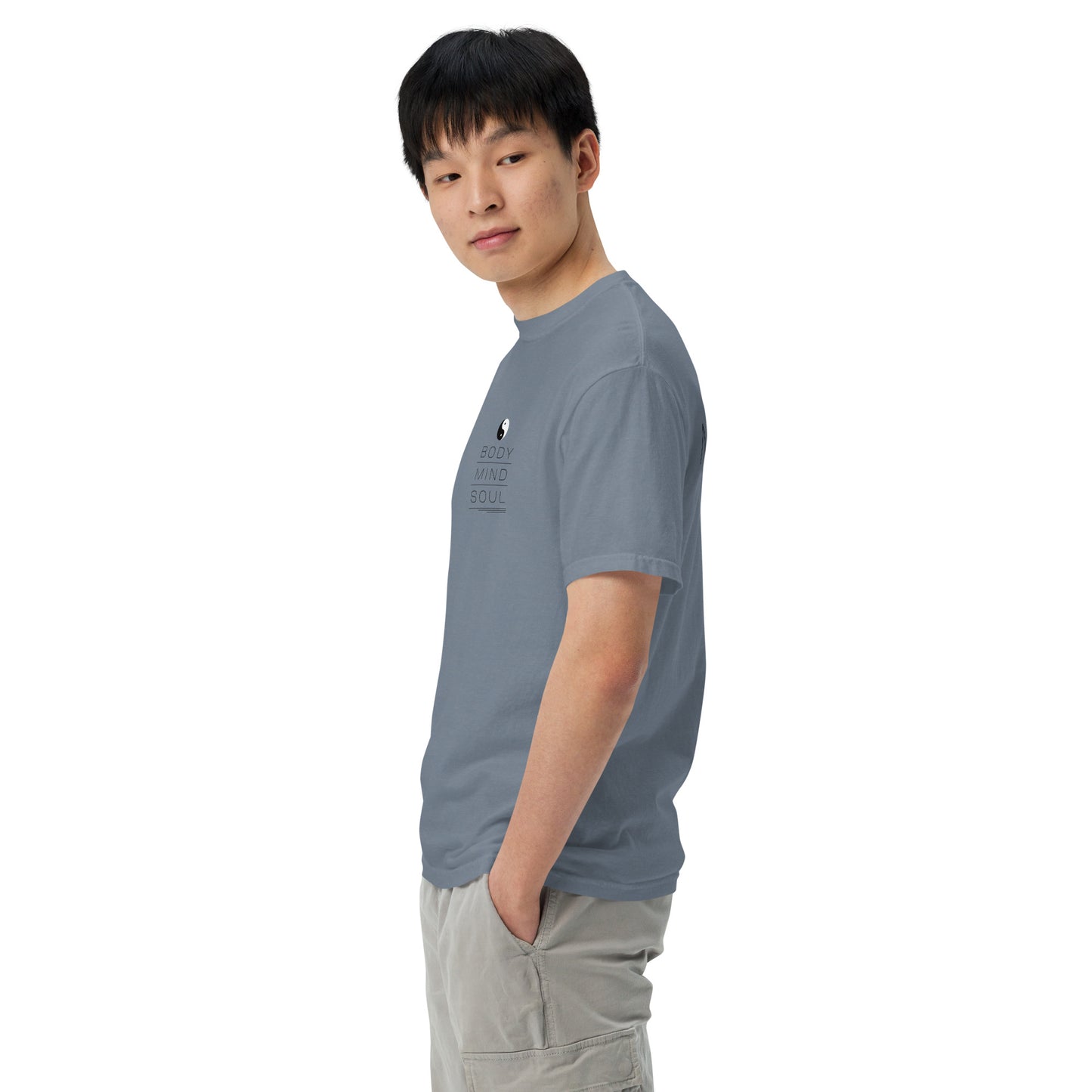 BODY MIND SOUL heavyweight t-shirt (black details)