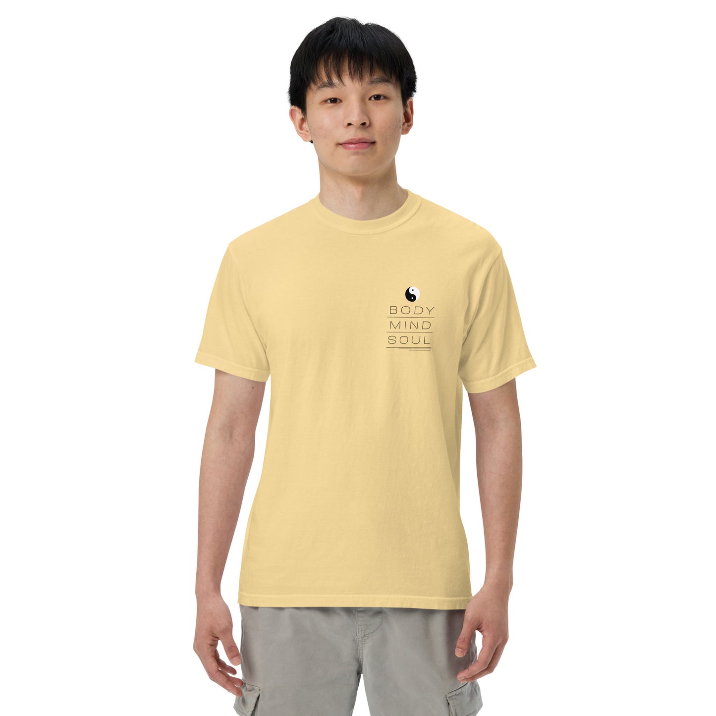 BODY MIND SOUL heavyweight t-shirt (black details)