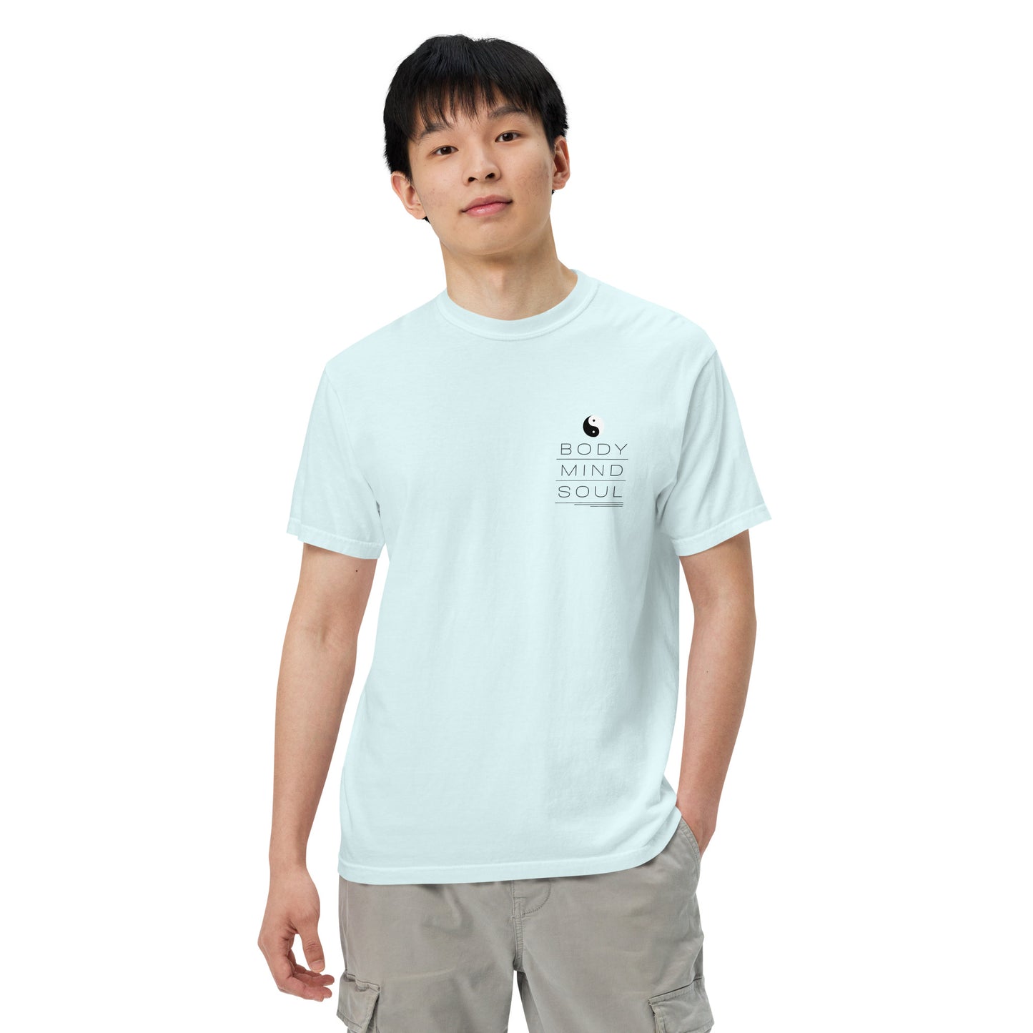 BODY MIND SOUL heavyweight t-shirt (black details)