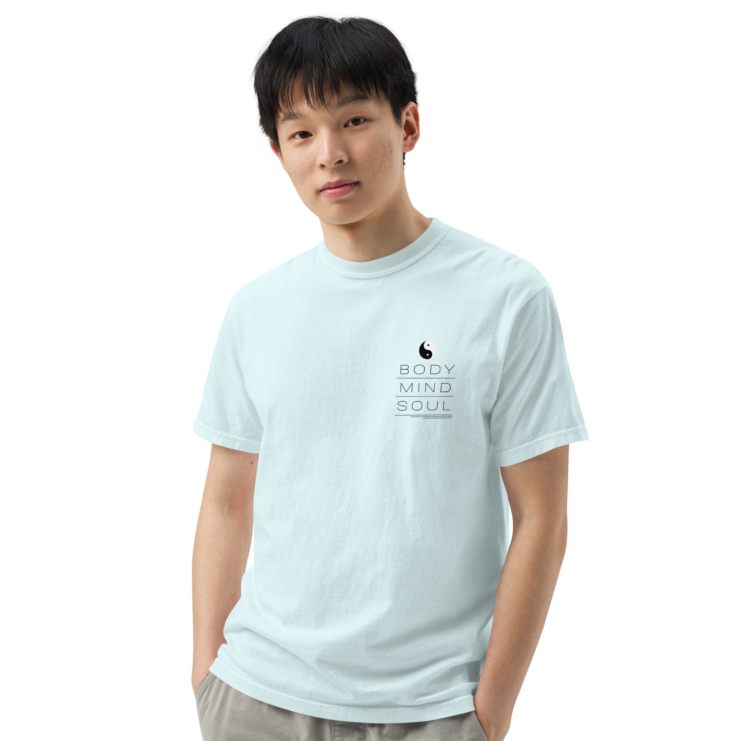 BODY MIND SOUL heavyweight t-shirt (black details)