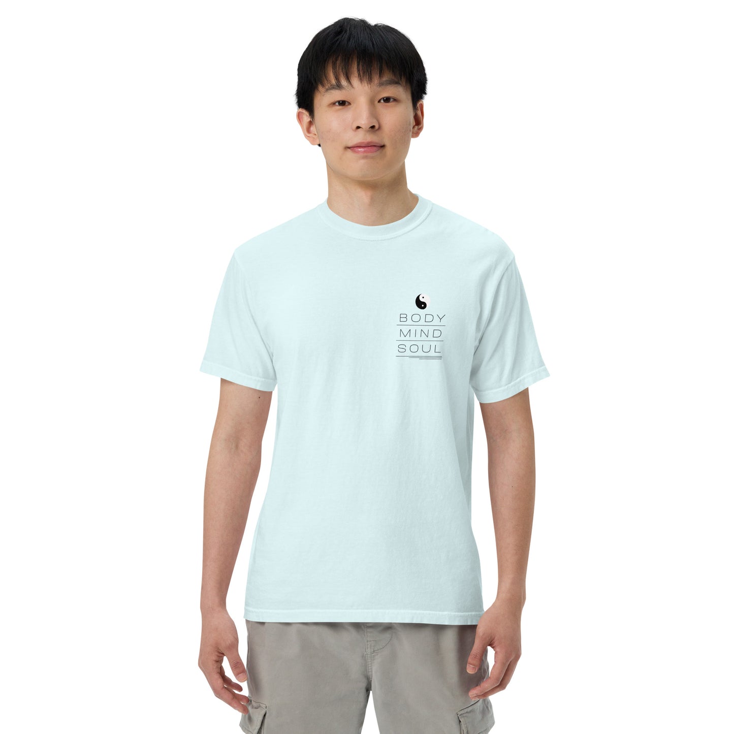 BODY MIND SOUL heavyweight t-shirt (black details)