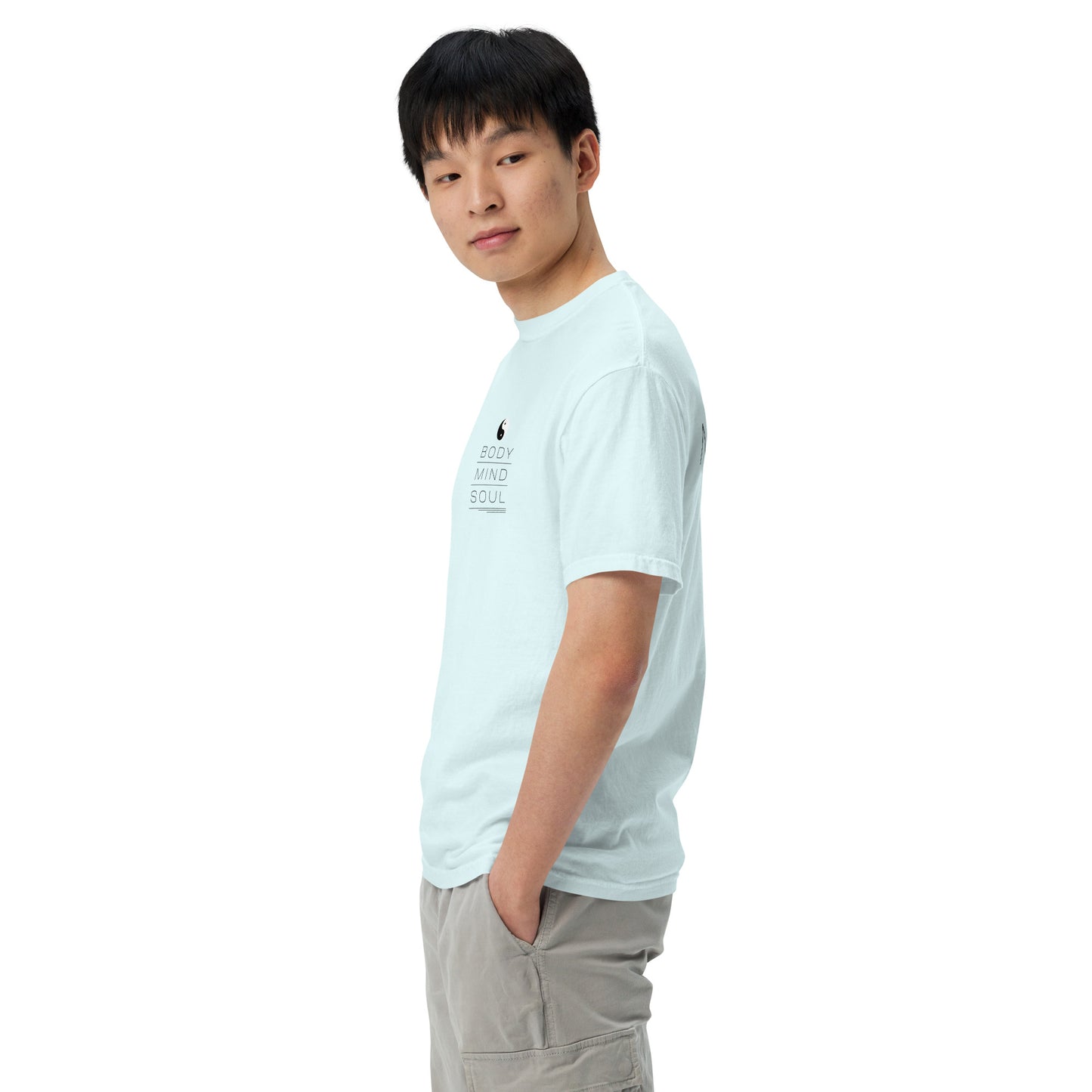 BODY MIND SOUL heavyweight t-shirt (black details)