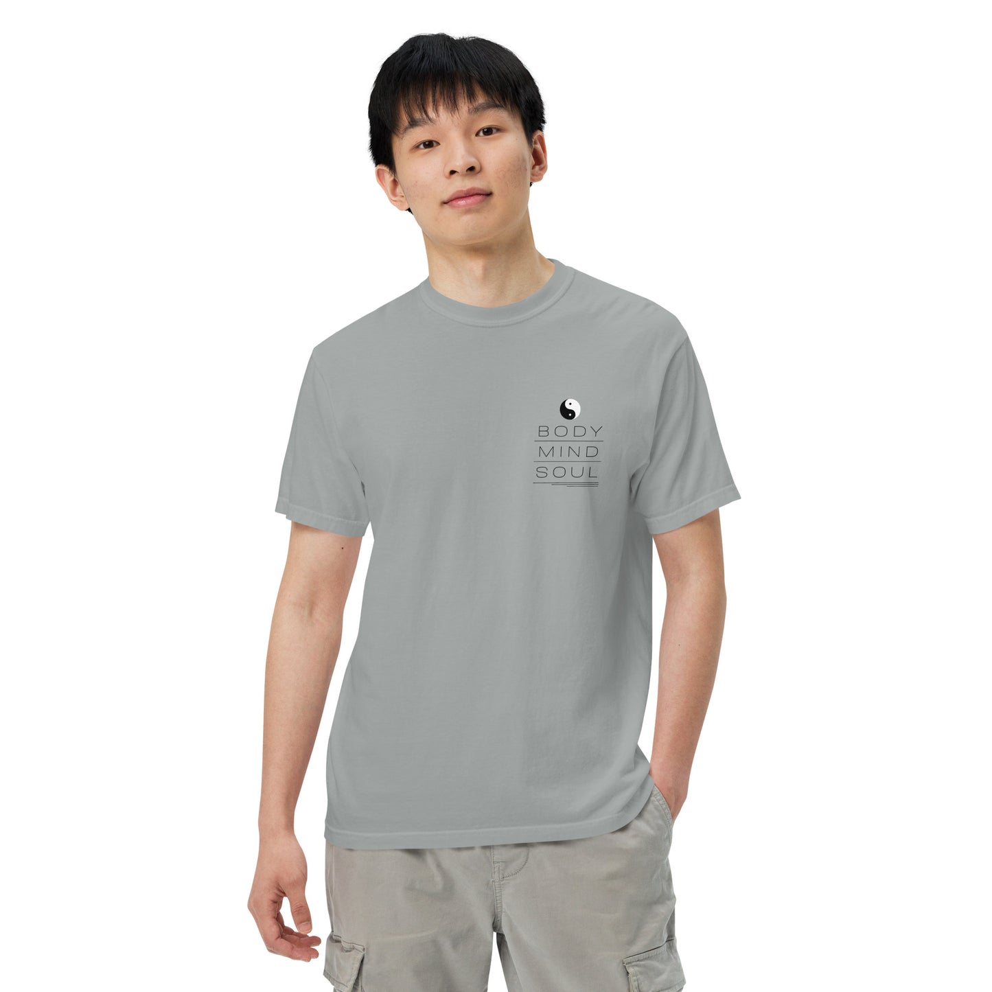 BODY MIND SOUL heavyweight t-shirt (black details)