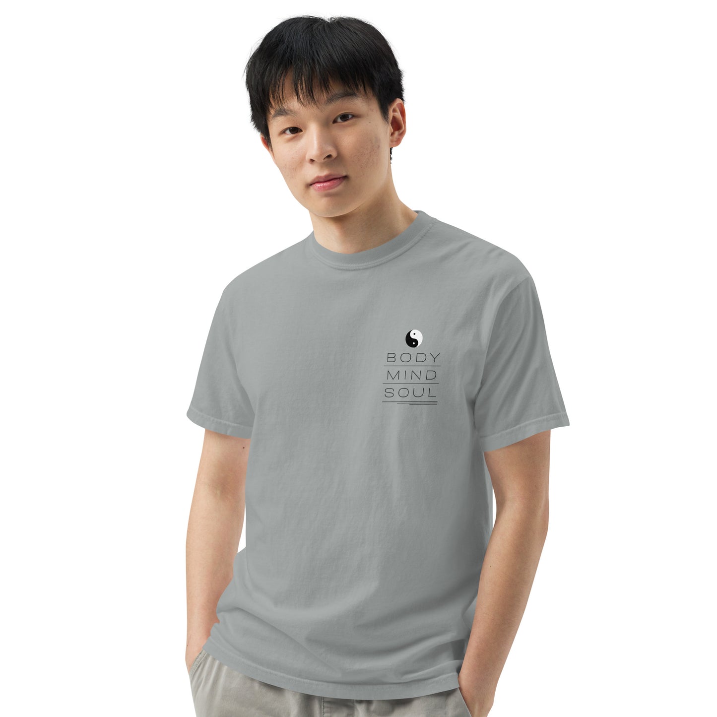 BODY MIND SOUL heavyweight t-shirt (black details)
