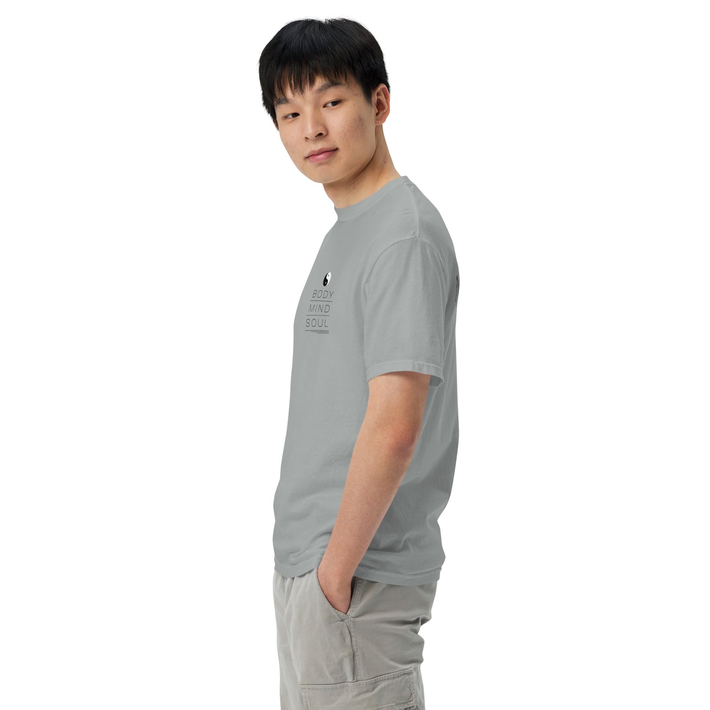 BODY MIND SOUL heavyweight t-shirt (black details)