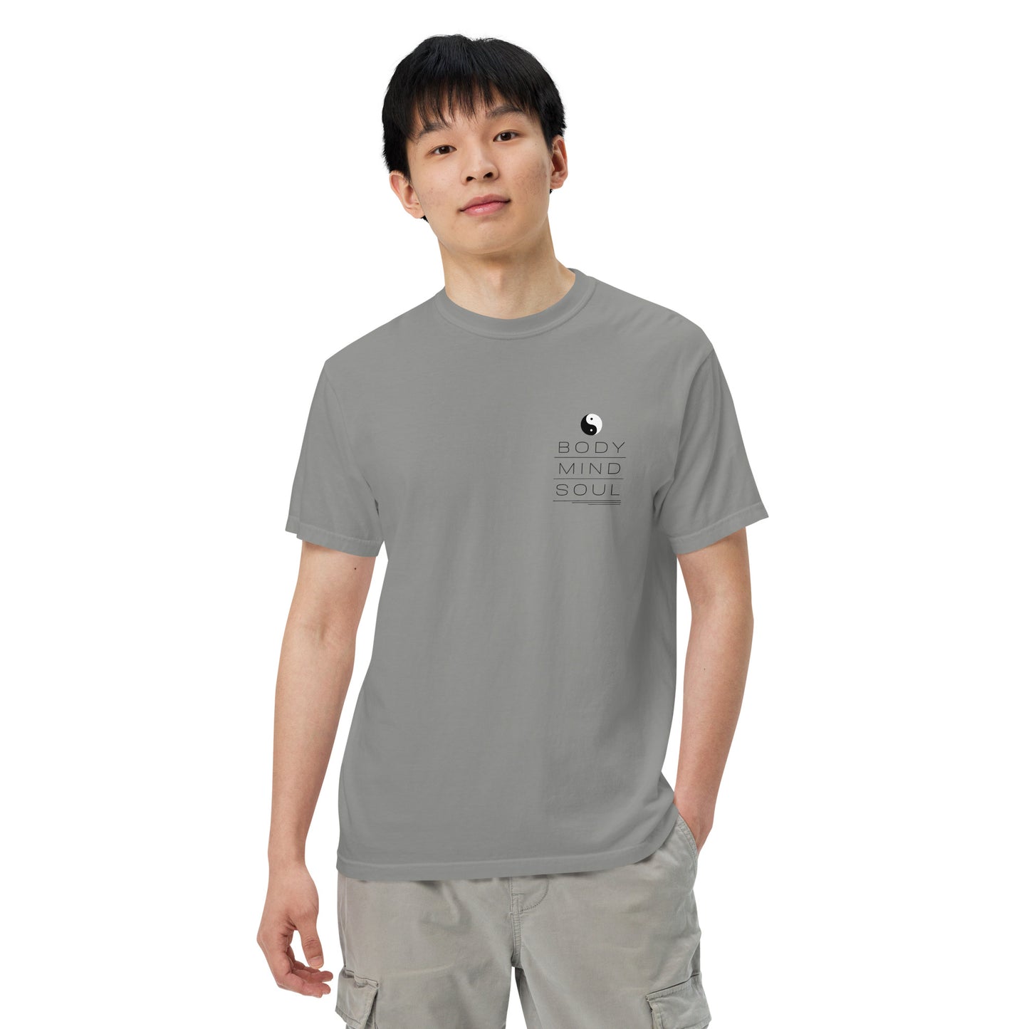 BODY MIND SOUL heavyweight t-shirt (black details)