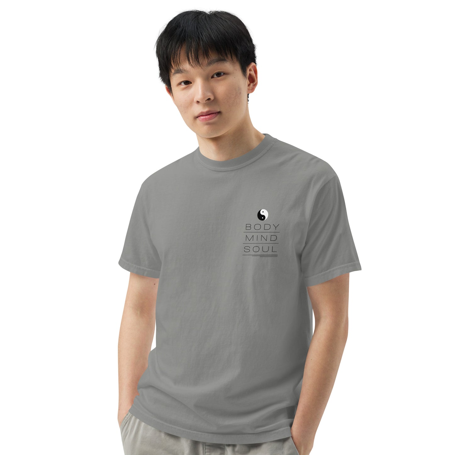 BODY MIND SOUL heavyweight t-shirt (black details)