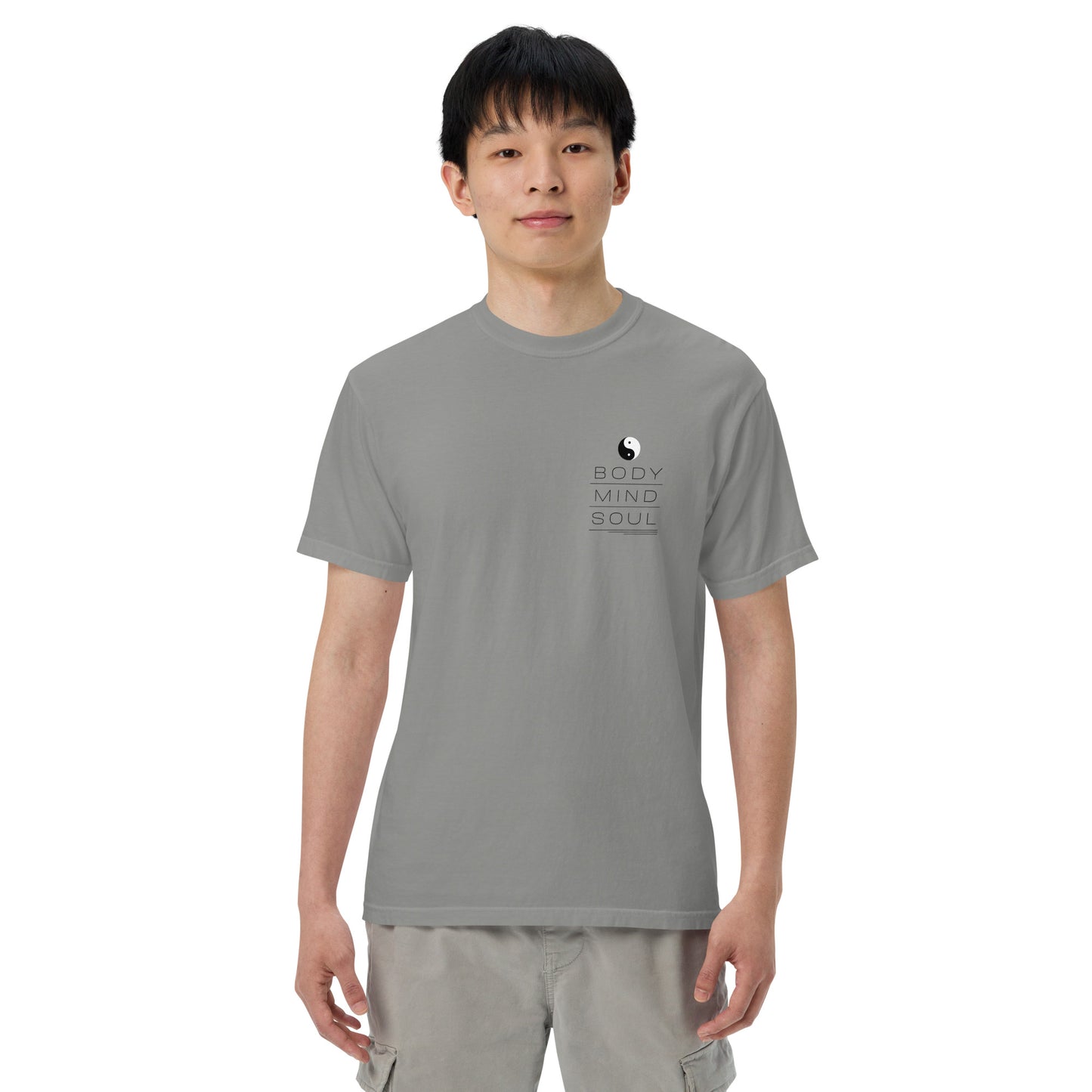 BODY MIND SOUL heavyweight t-shirt (black details)