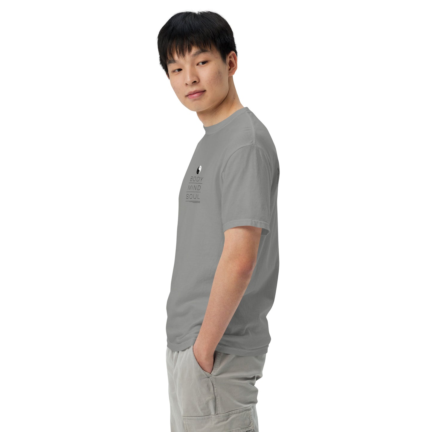 BODY MIND SOUL heavyweight t-shirt (black details)