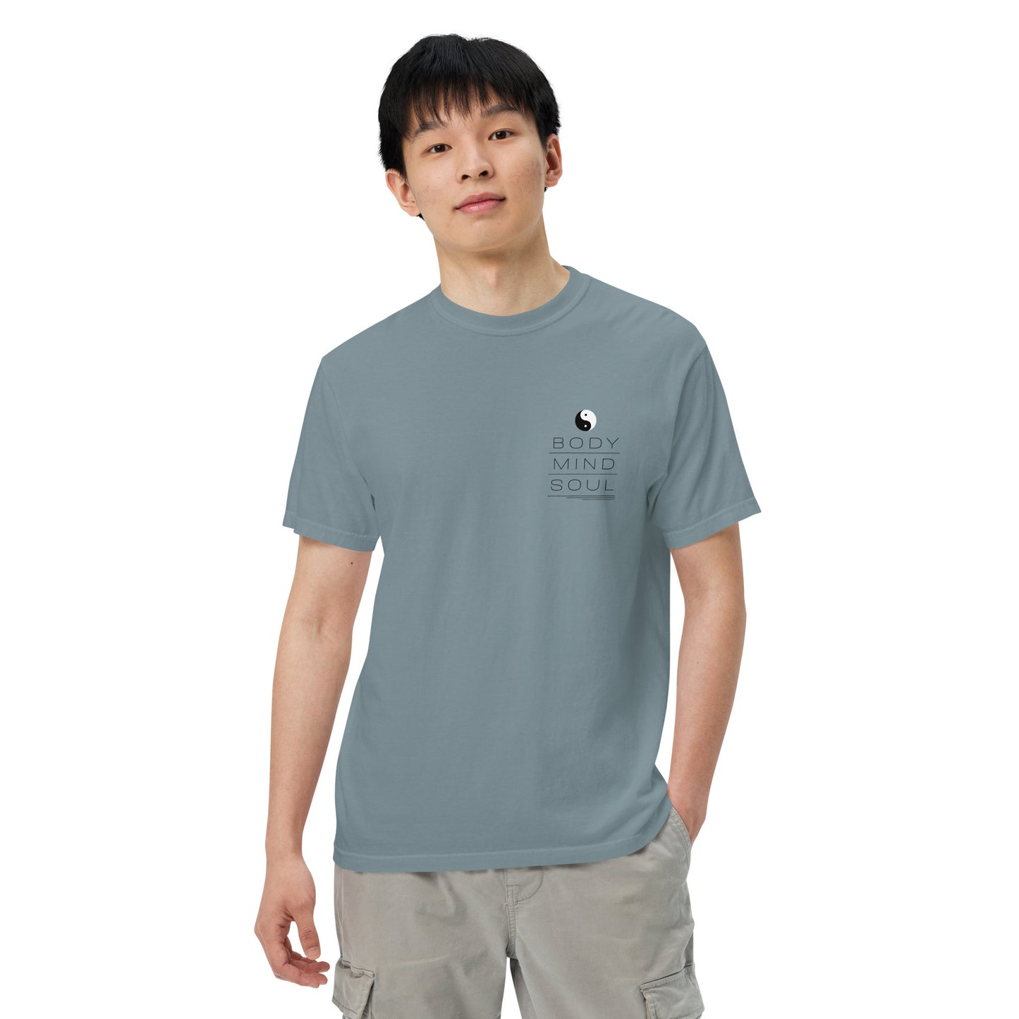 BODY MIND SOUL heavyweight t-shirt (black details)