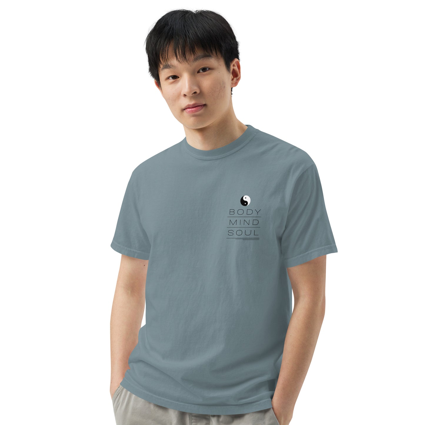 BODY MIND SOUL heavyweight t-shirt (black details)
