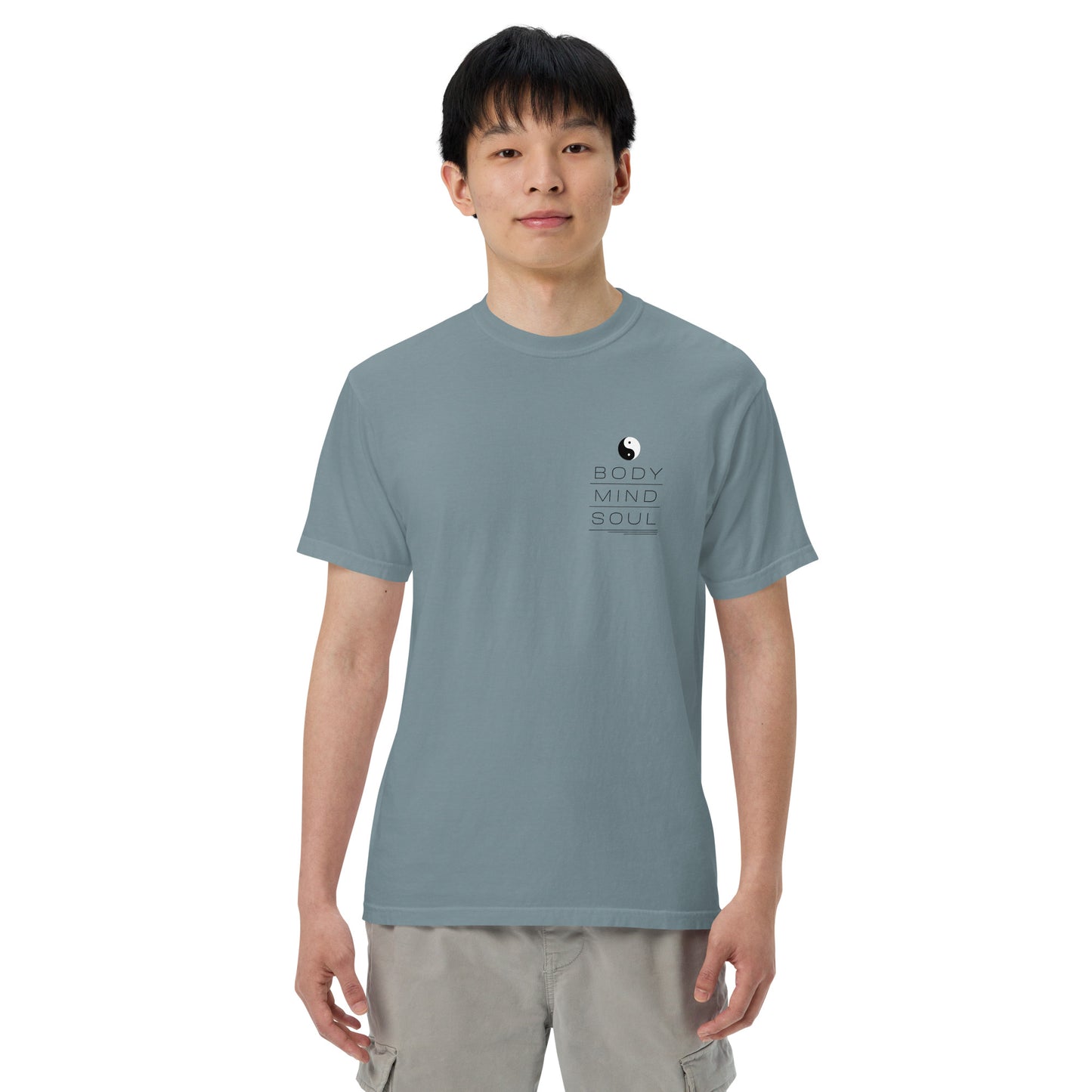 BODY MIND SOUL heavyweight t-shirt (black details)