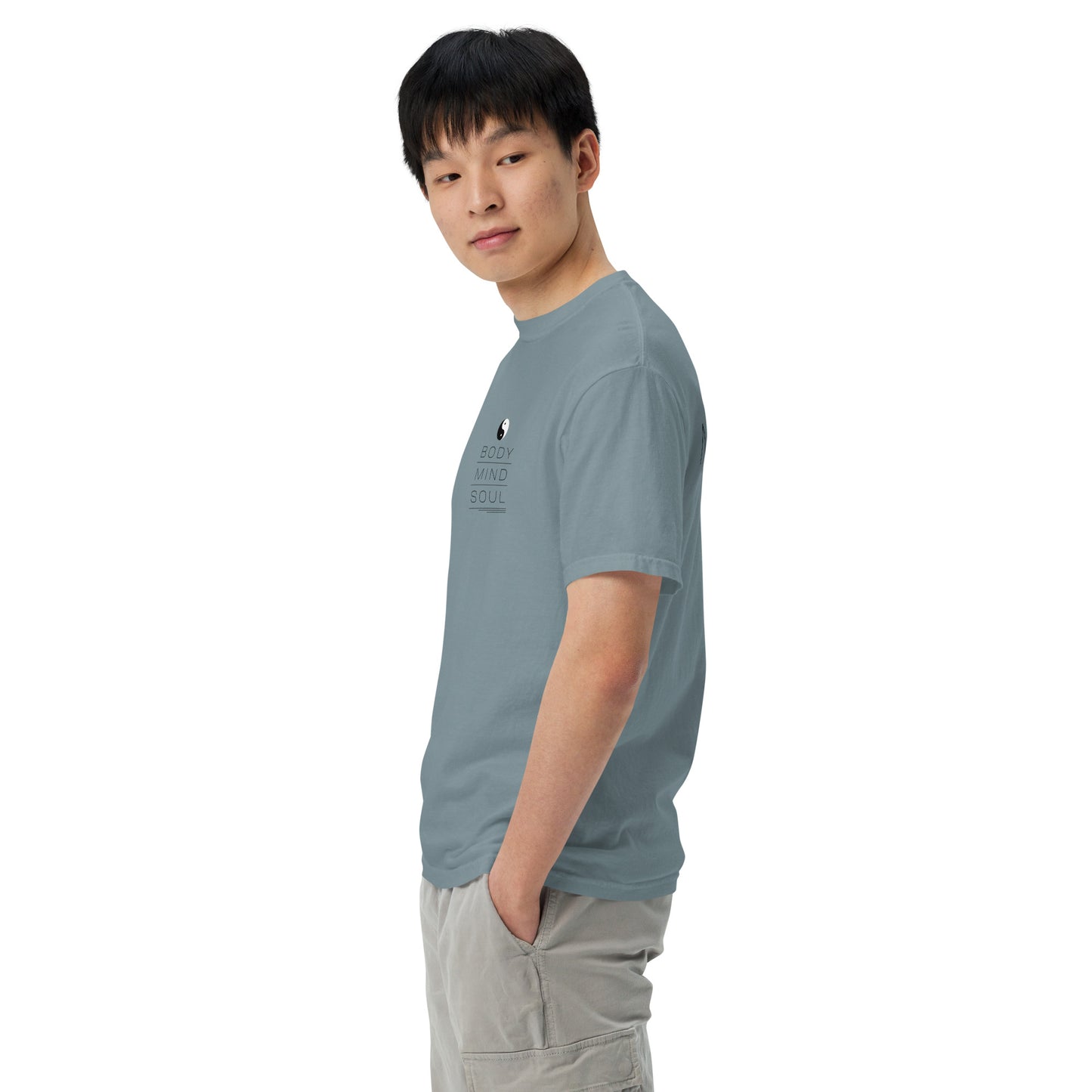 BODY MIND SOUL heavyweight t-shirt (black details)