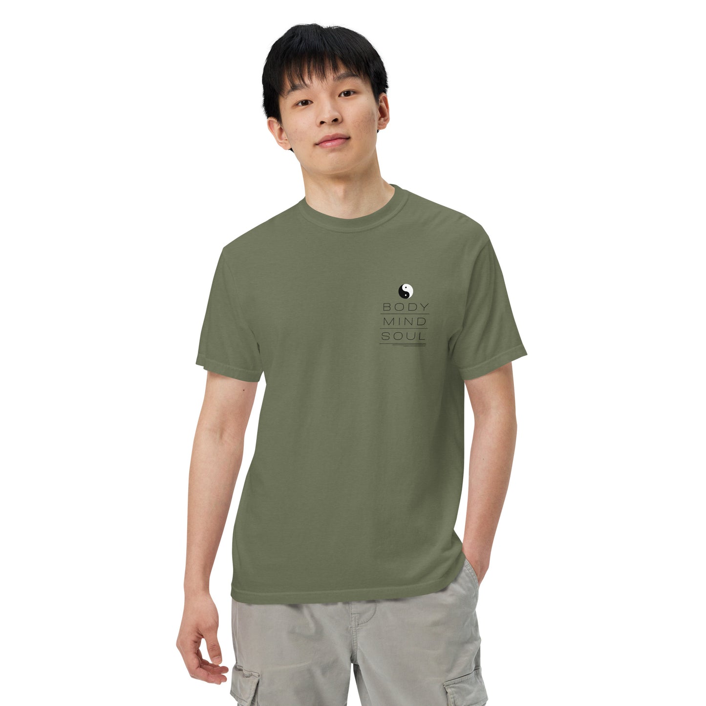 BODY MIND SOUL heavyweight t-shirt (black details)