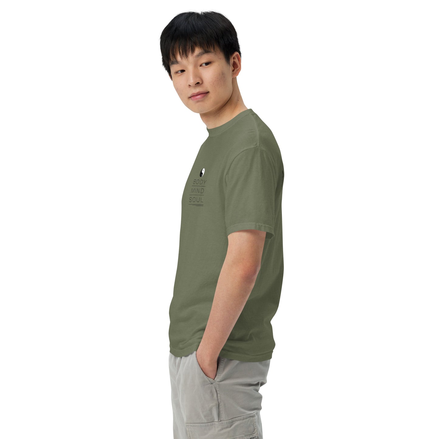 BODY MIND SOUL heavyweight t-shirt (black details)