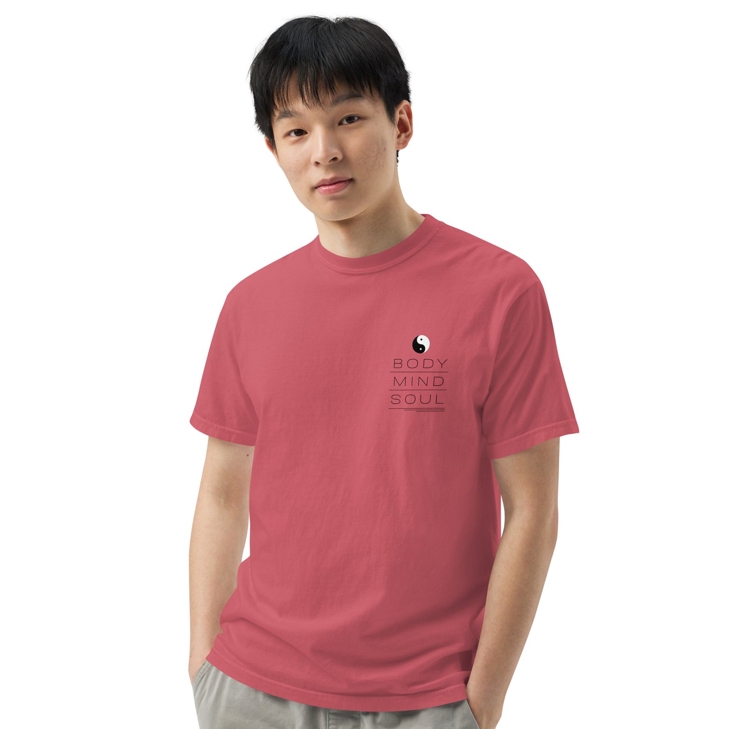 BODY MIND SOUL heavyweight t-shirt (black details)