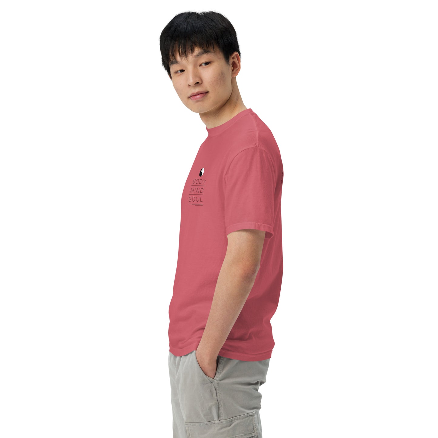 BODY MIND SOUL heavyweight t-shirt (black details)