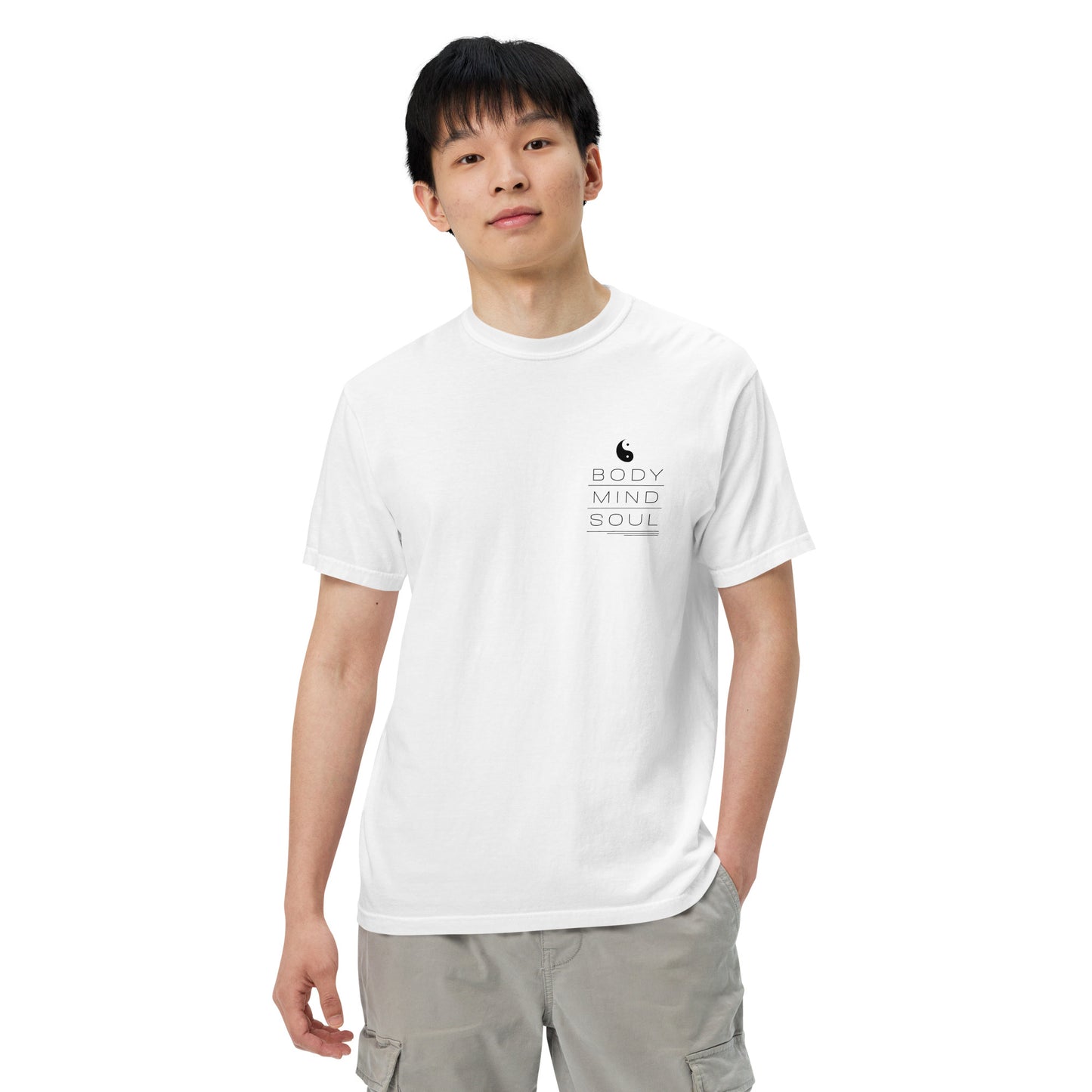 BODY MIND SOUL heavyweight t-shirt (black details)